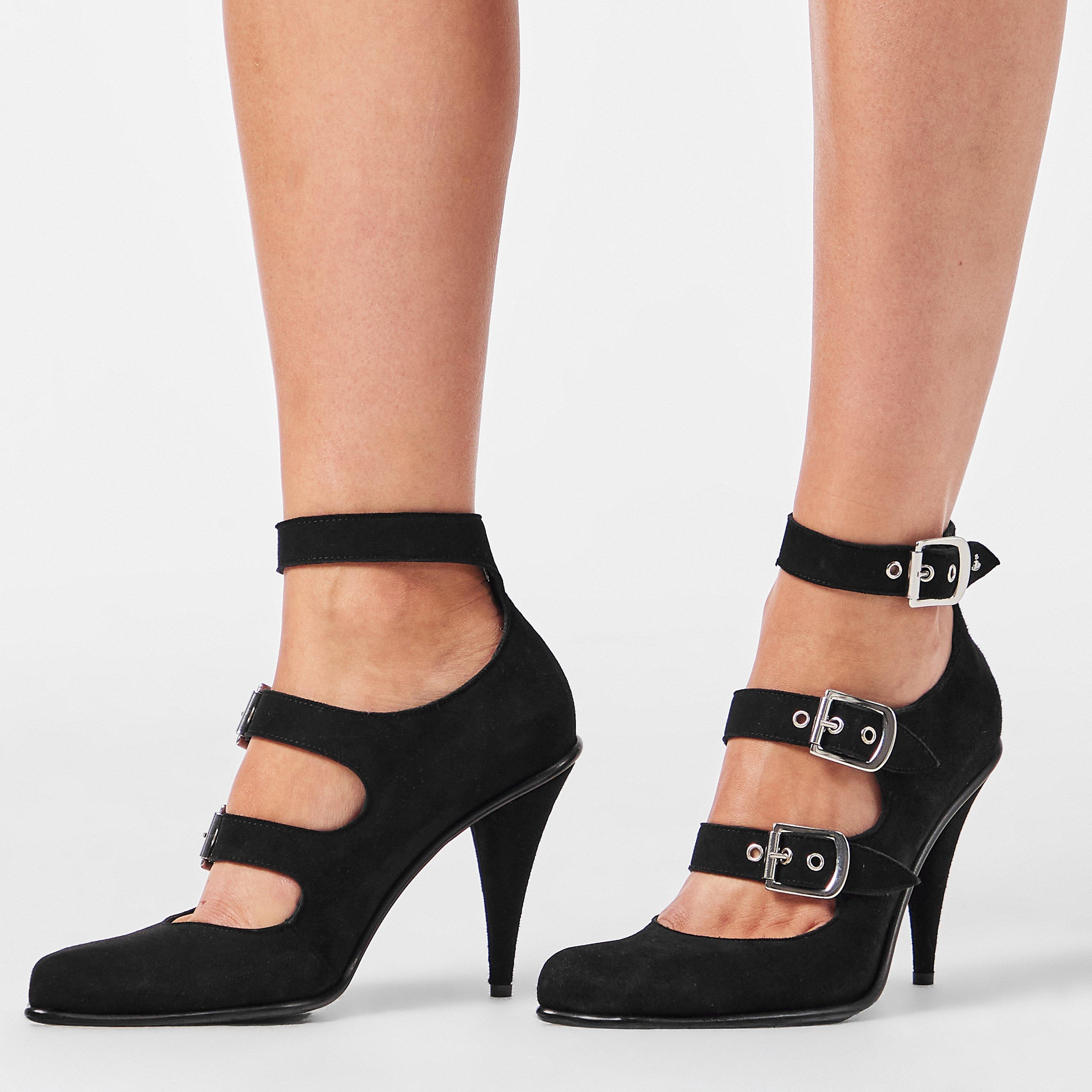 Black Suede - Vivienne Westwood - Women's Stiletto Heels - 3