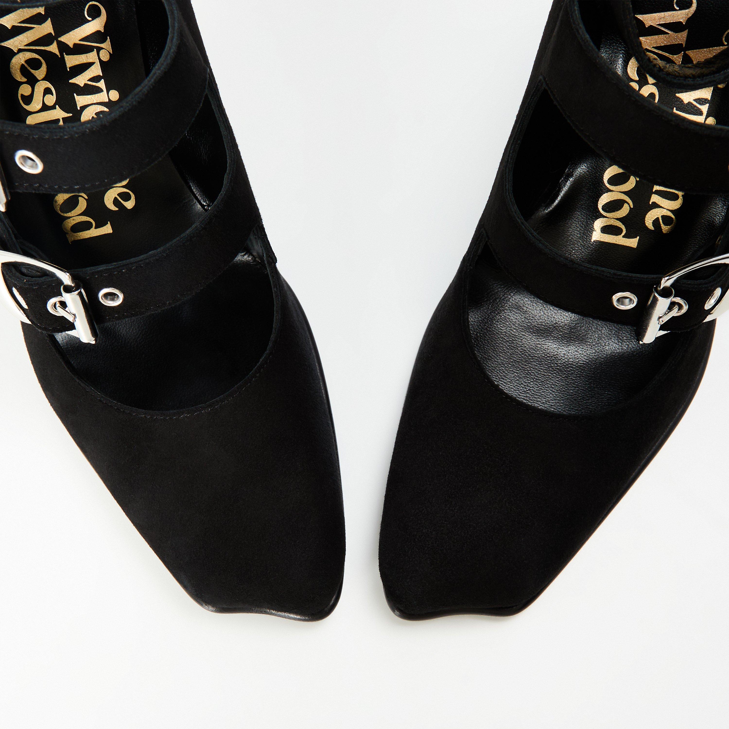 Black Suede - Vivienne Westwood - Women's Stiletto Heels - 4