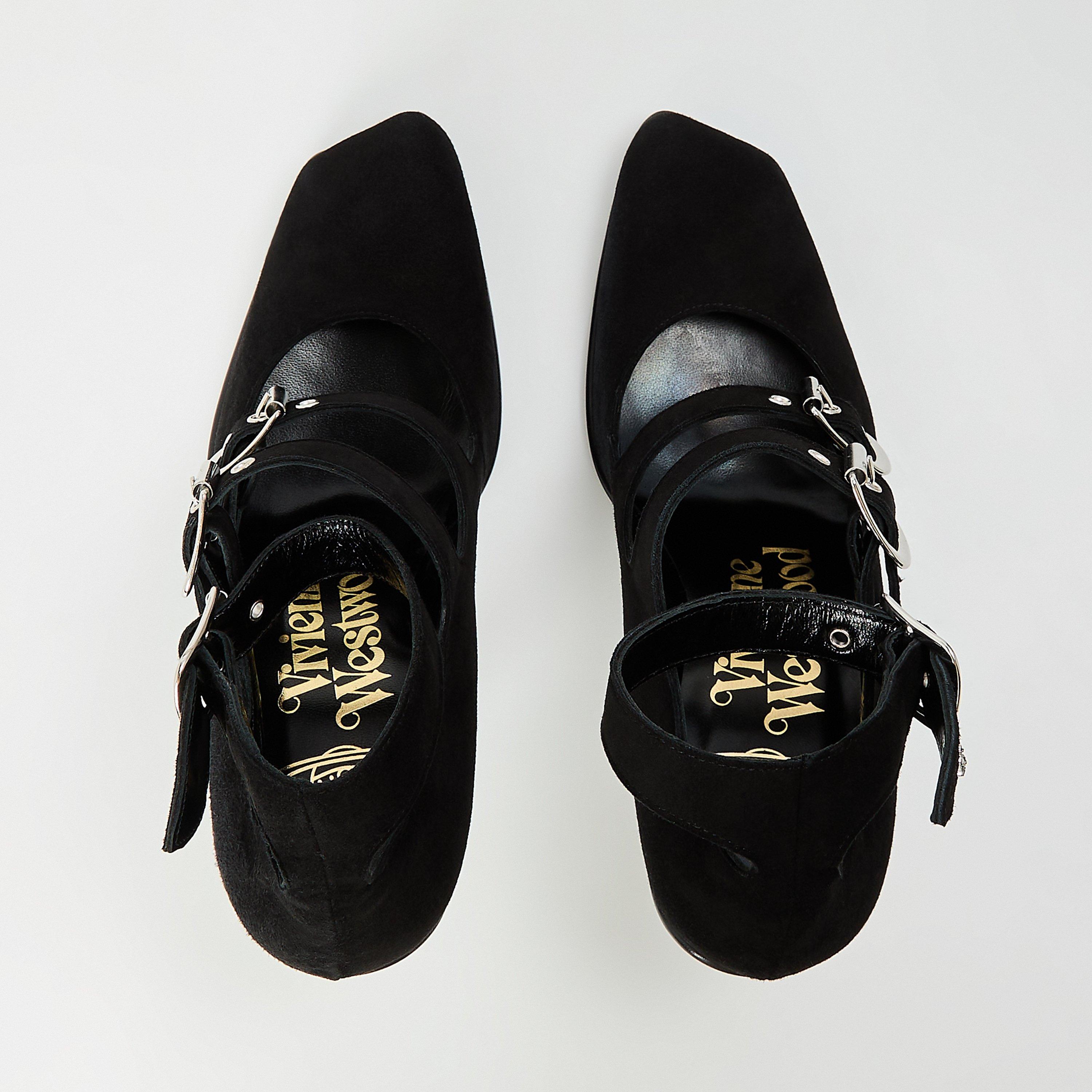 Black Suede - Vivienne Westwood - Women's Stiletto Heels - 5