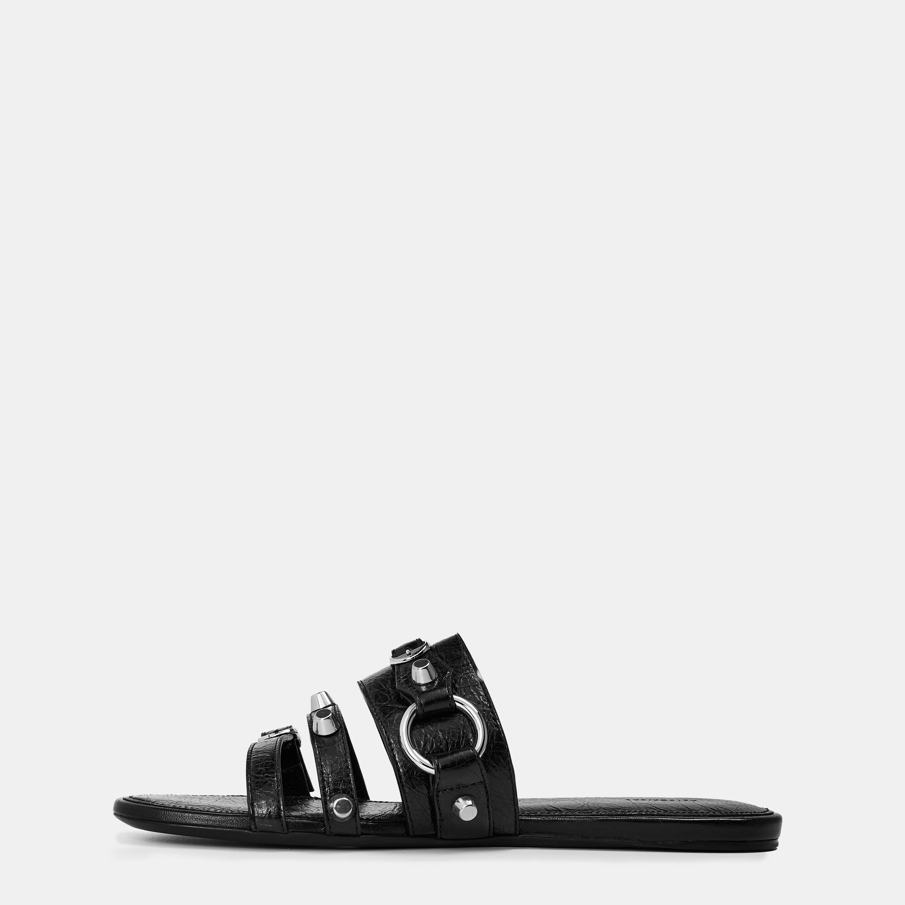Black/Silver - Balenciaga - Women's Bal City Slide Flat Sandals - 2