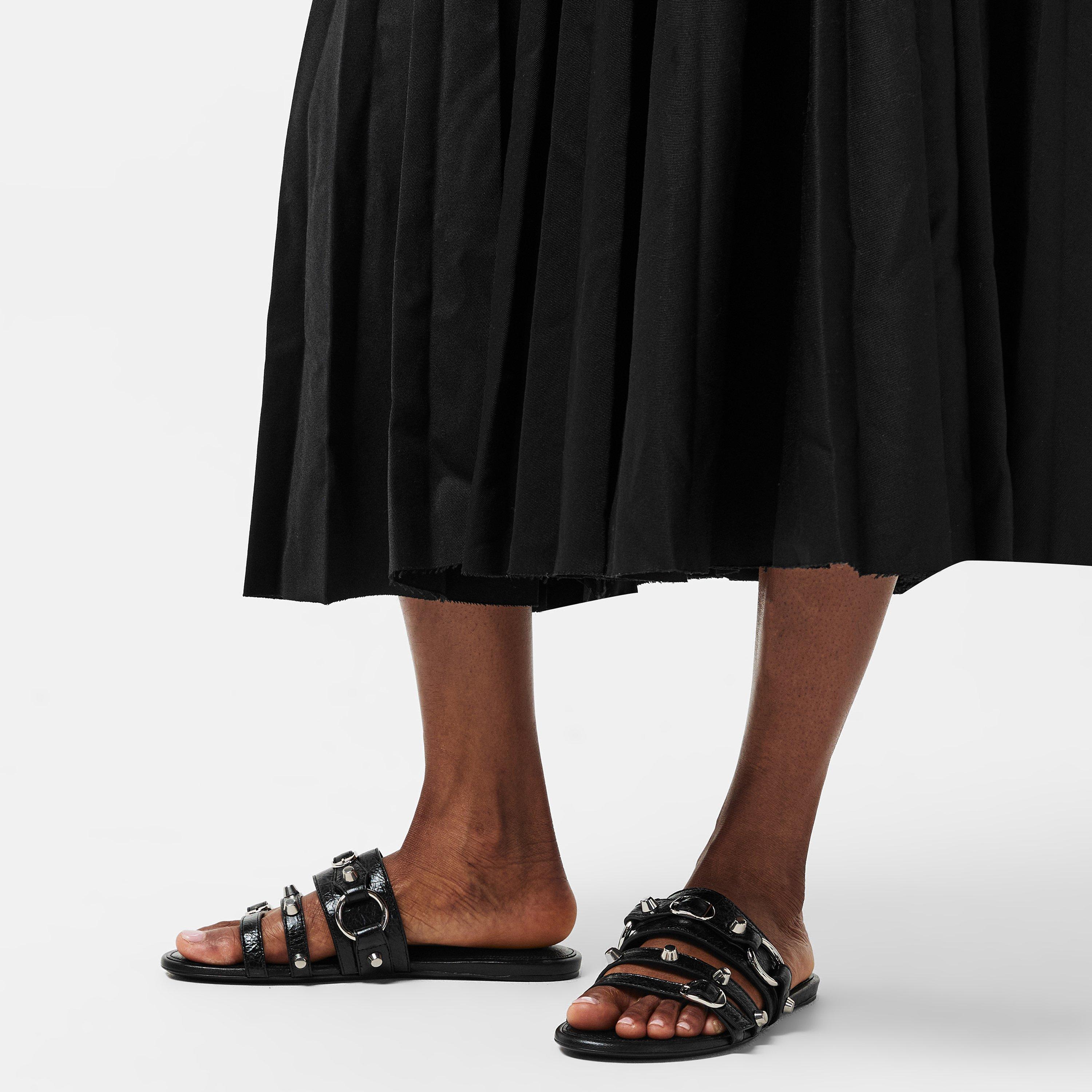 Black/Silver - Balenciaga - Women's Bal City Slide Flat Sandals - 3