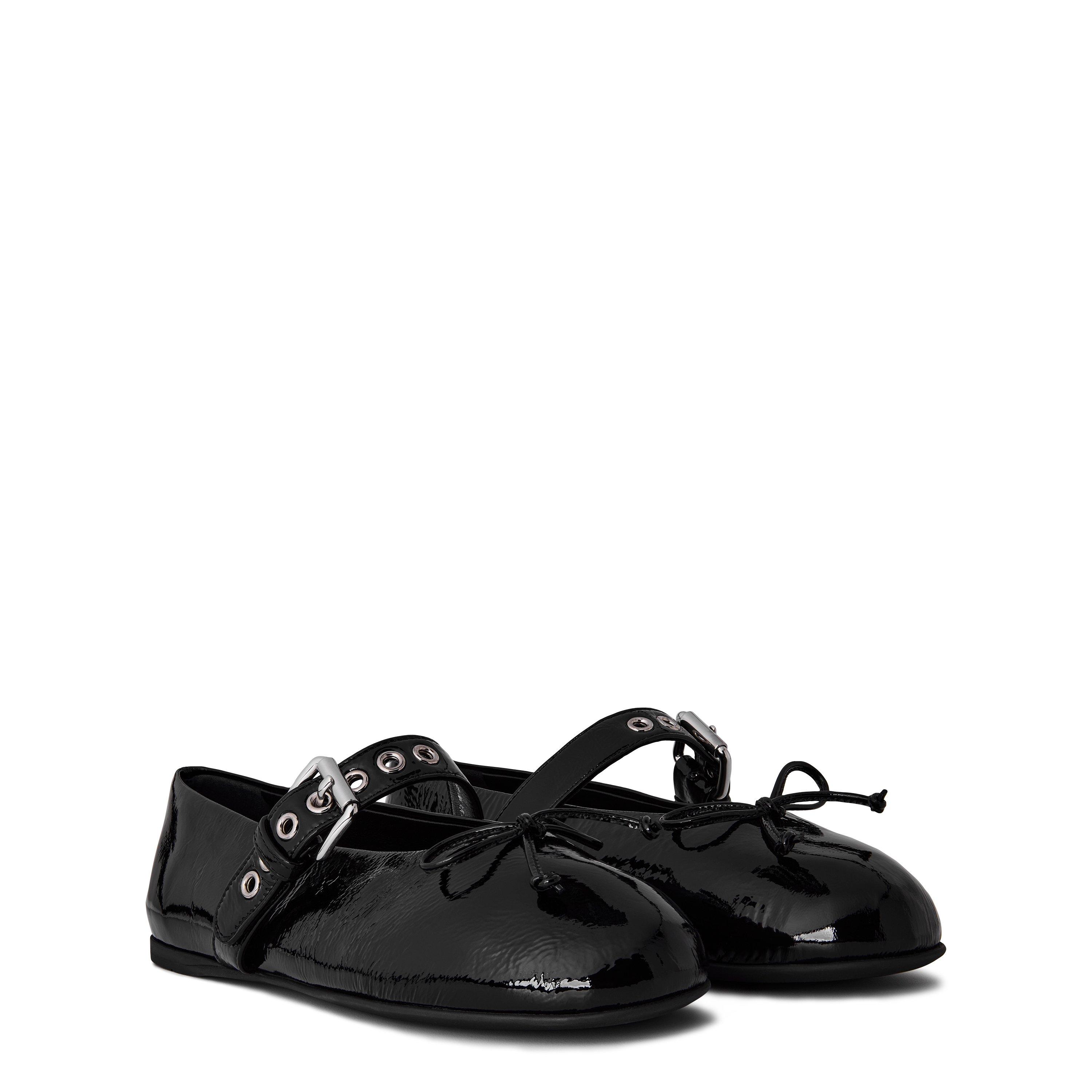 Black - Miu Miu - Women's Naplak Glossy Ballet Pumps - 4