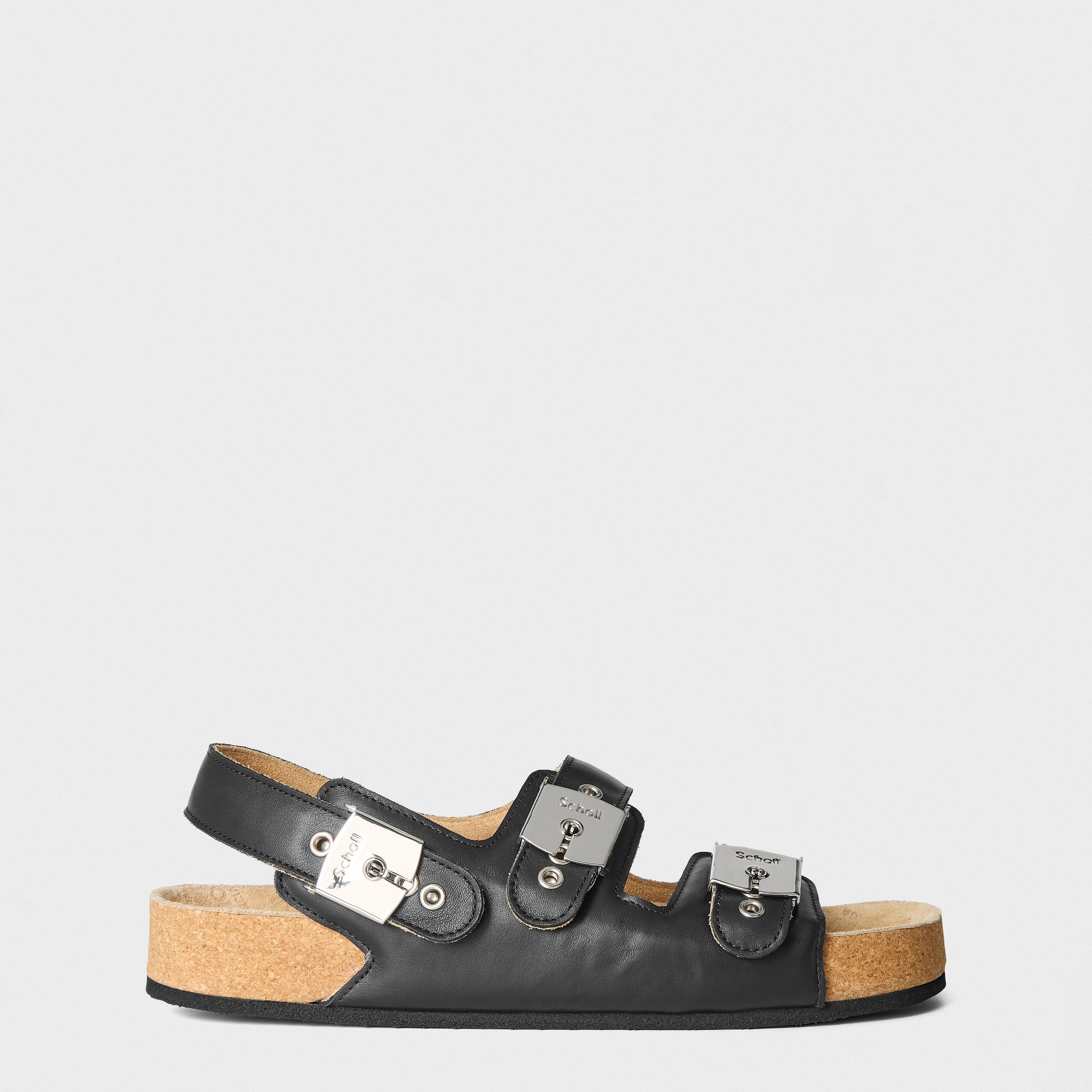 Black/Silver - Balenciaga - Women's Flat Sandals - 1