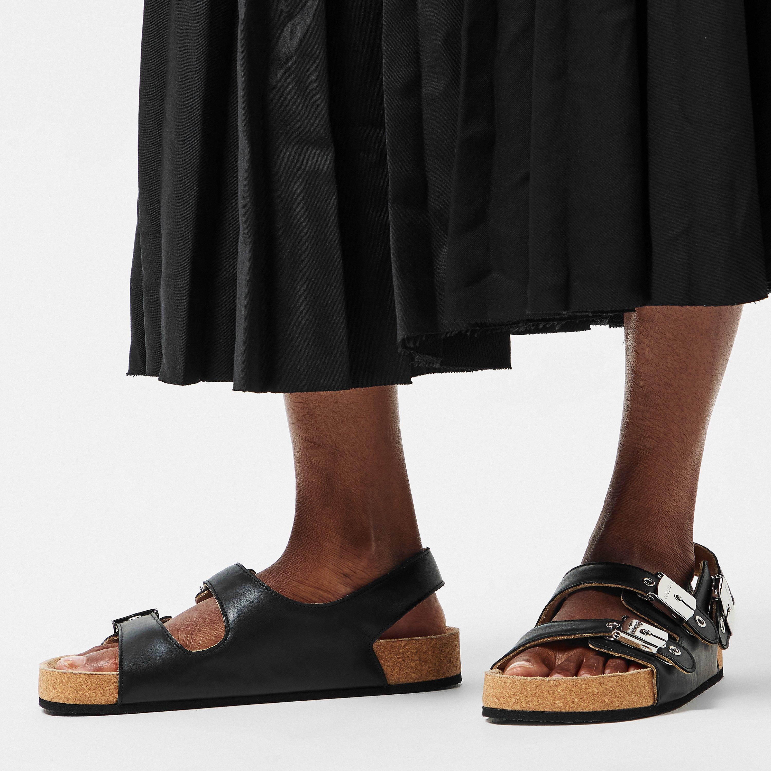 Black/Silver - Balenciaga - Women's Flat Sandals - 3