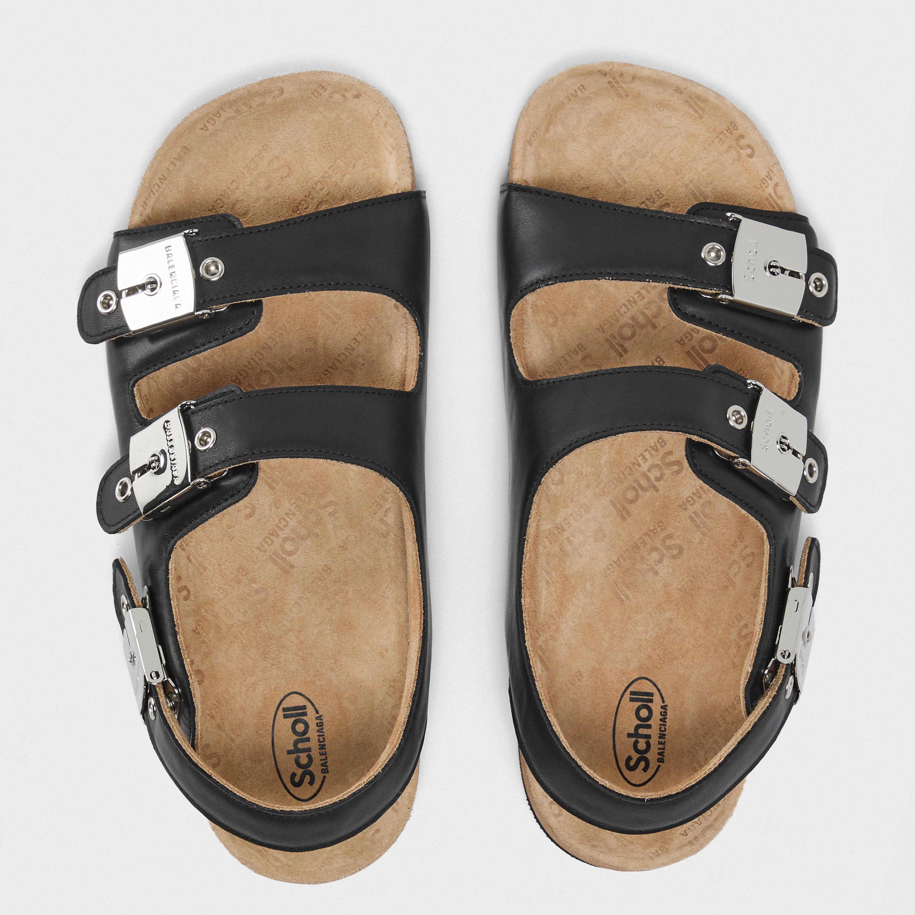 Black/Silver - Balenciaga - Women's Flat Sandals - 5