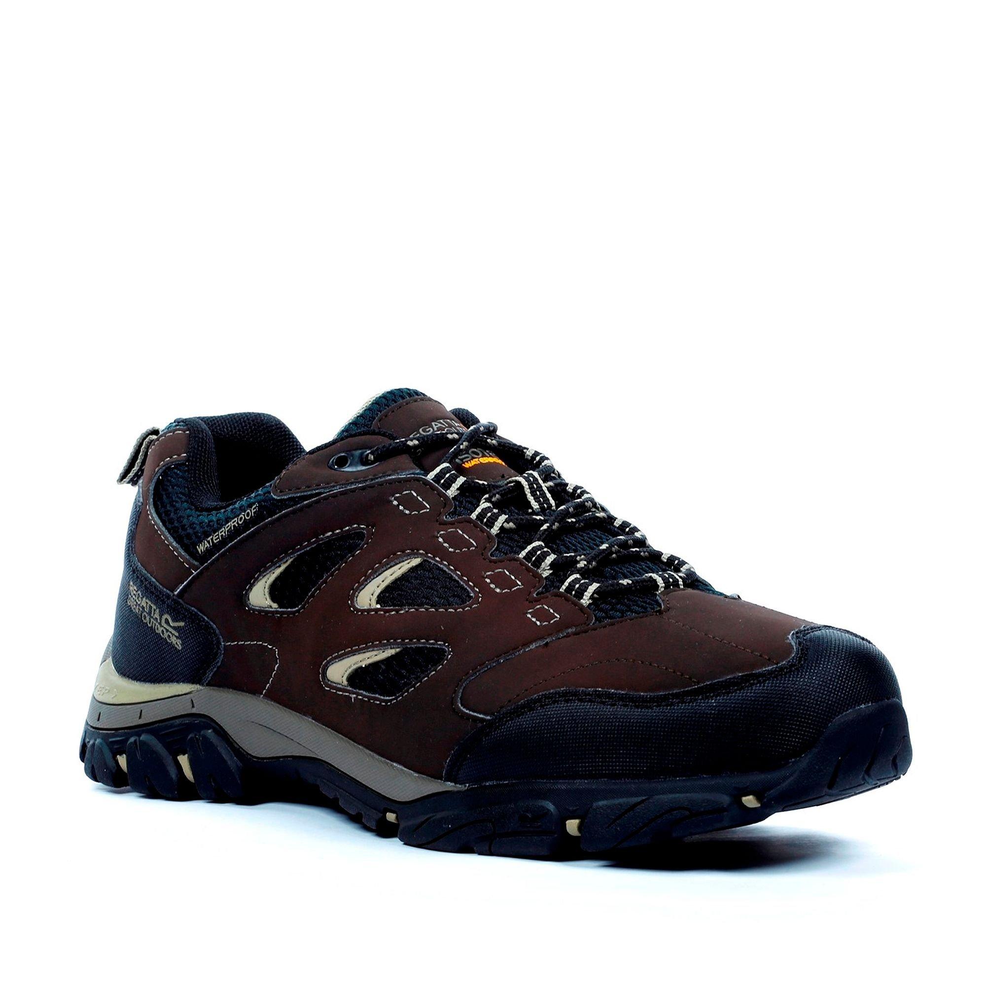 Peat/Gldfawn - Regatta - Holcombe IEP Low Walking Shoes - 3