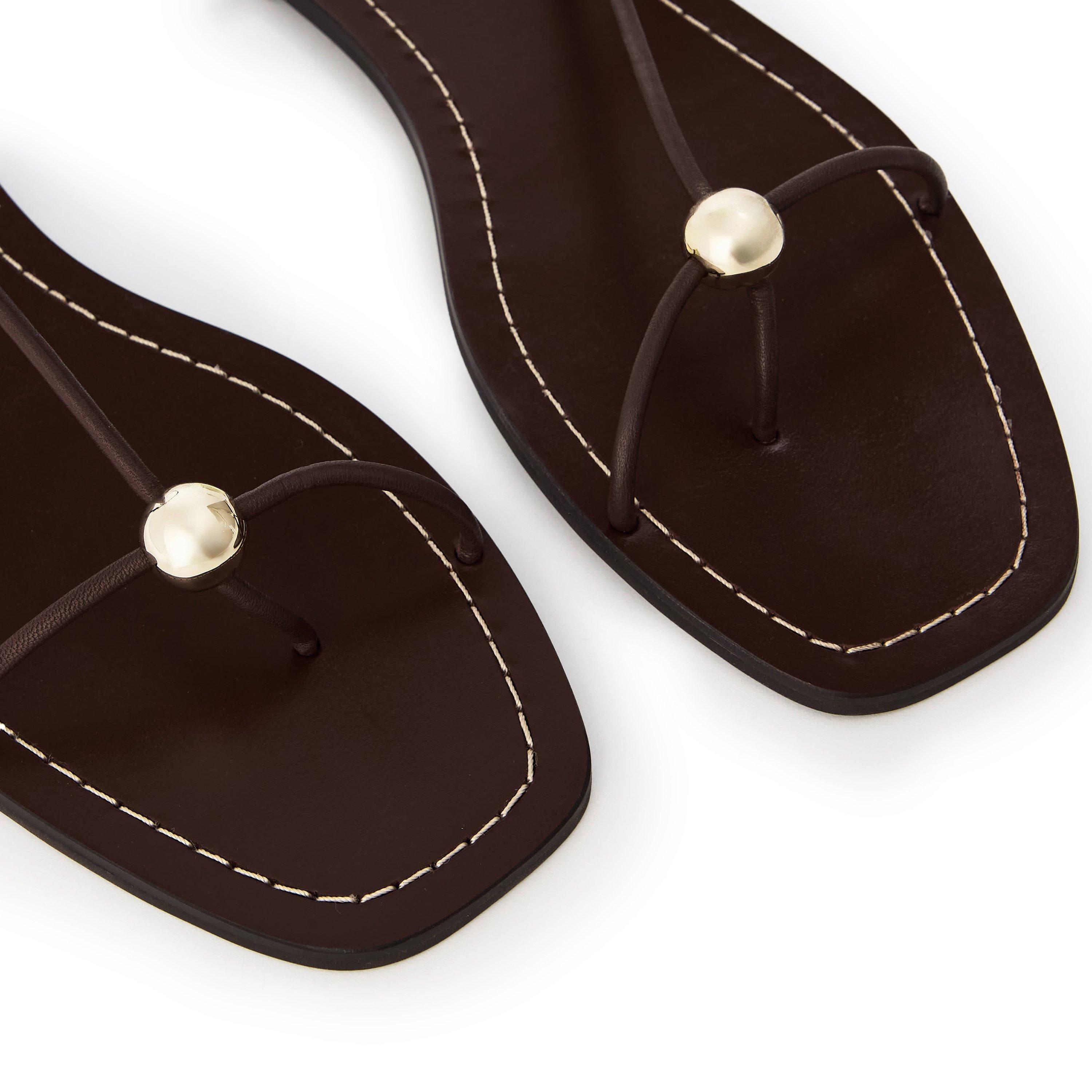 Espresso - Loeffler Randall - Women's Lara Flat Sandals - 3