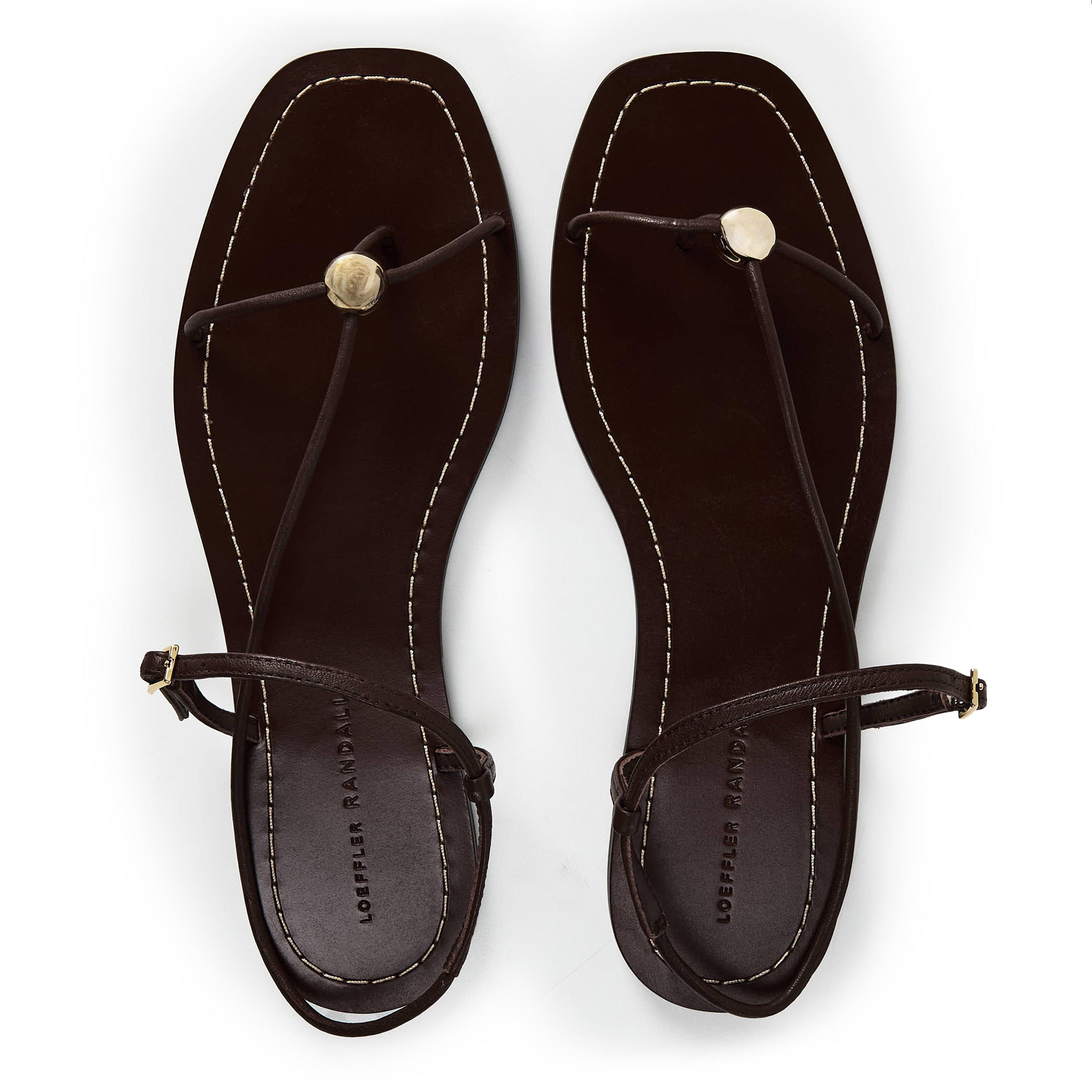 Espresso - Loeffler Randall - Women's Lara Flat Sandals - 4
