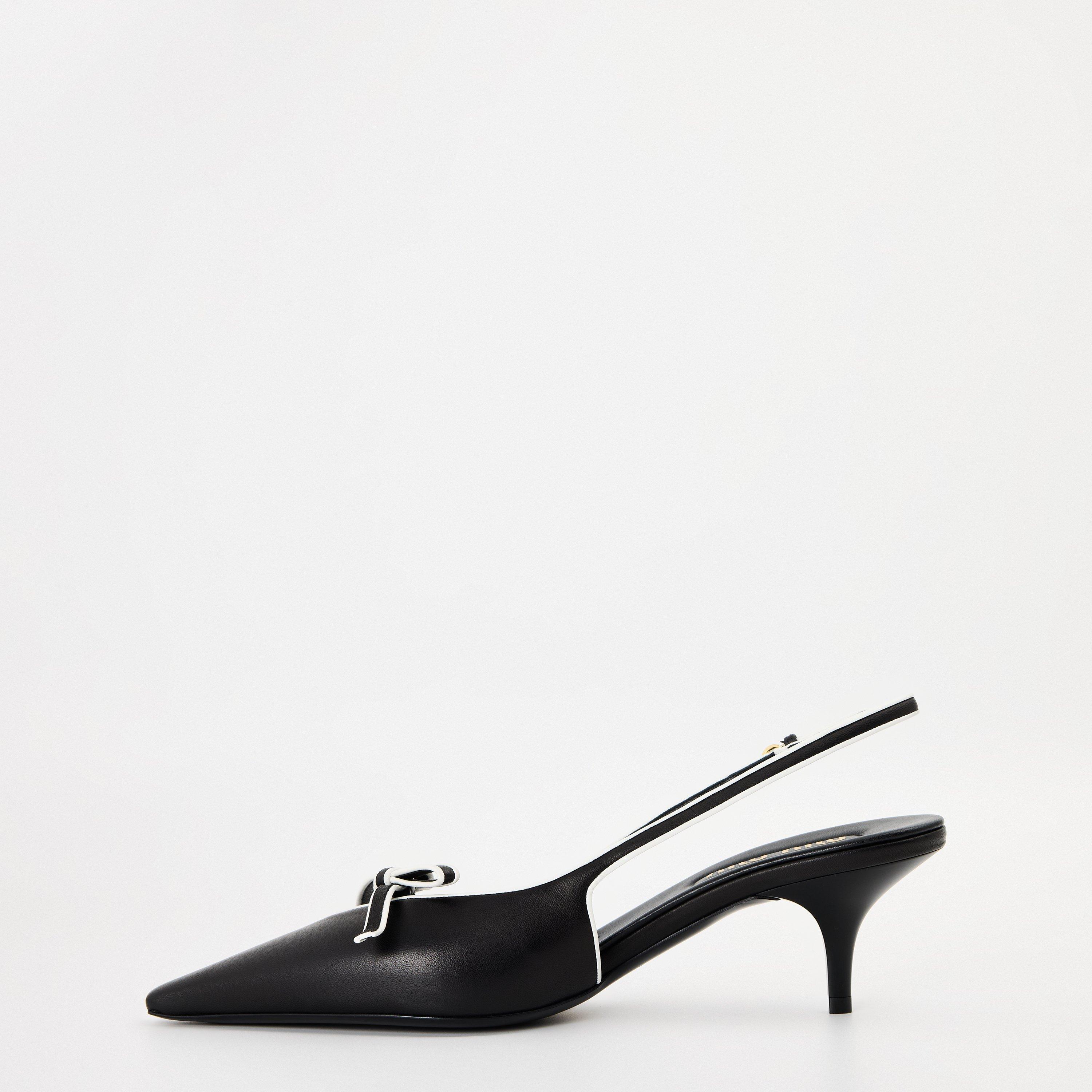 Nero Bianco - Miu Miu - Women's Bow Slingbacks - 2