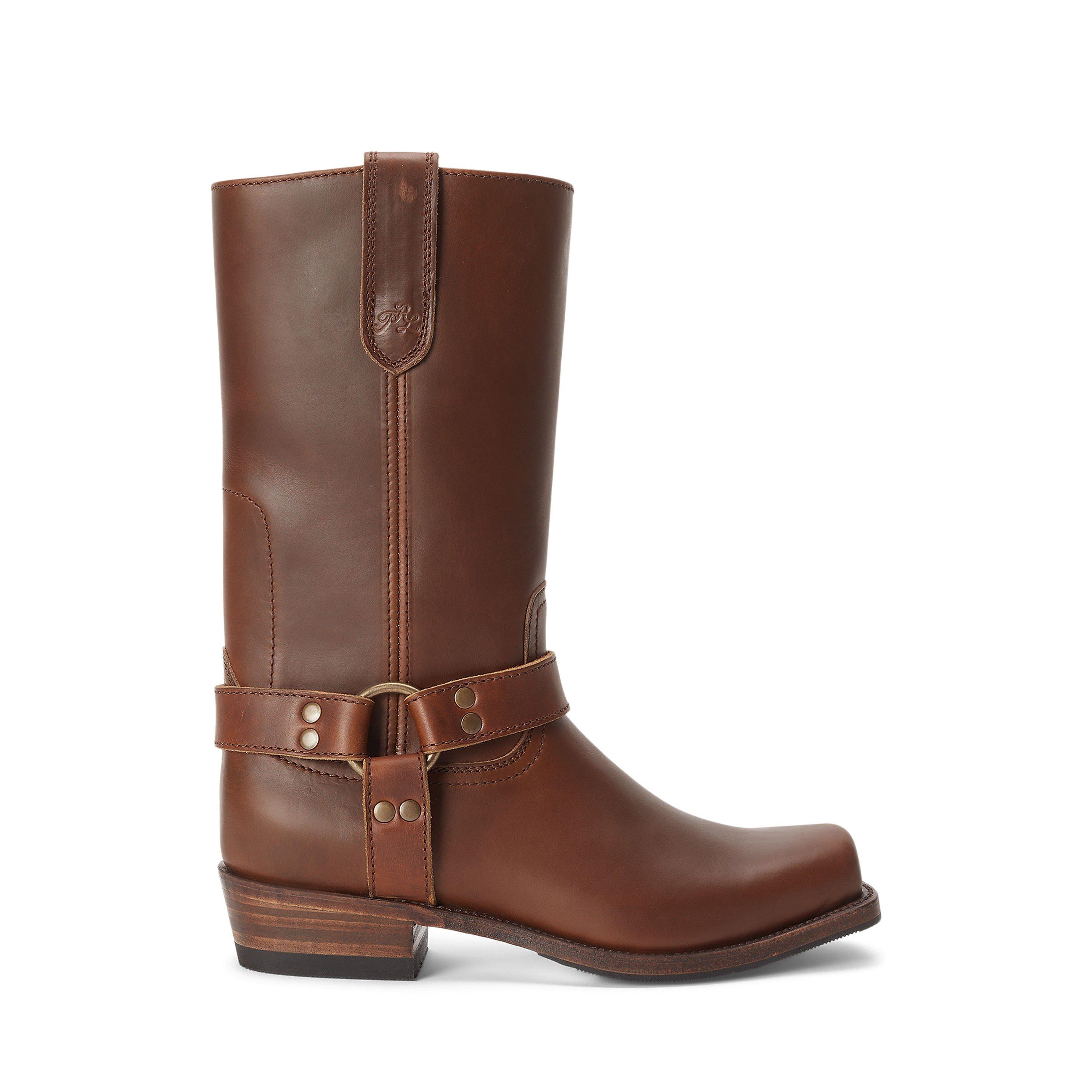 Birch - Polo Ralph Lauren - Women's Hardware Detail Cushioned Biker Boots - 1