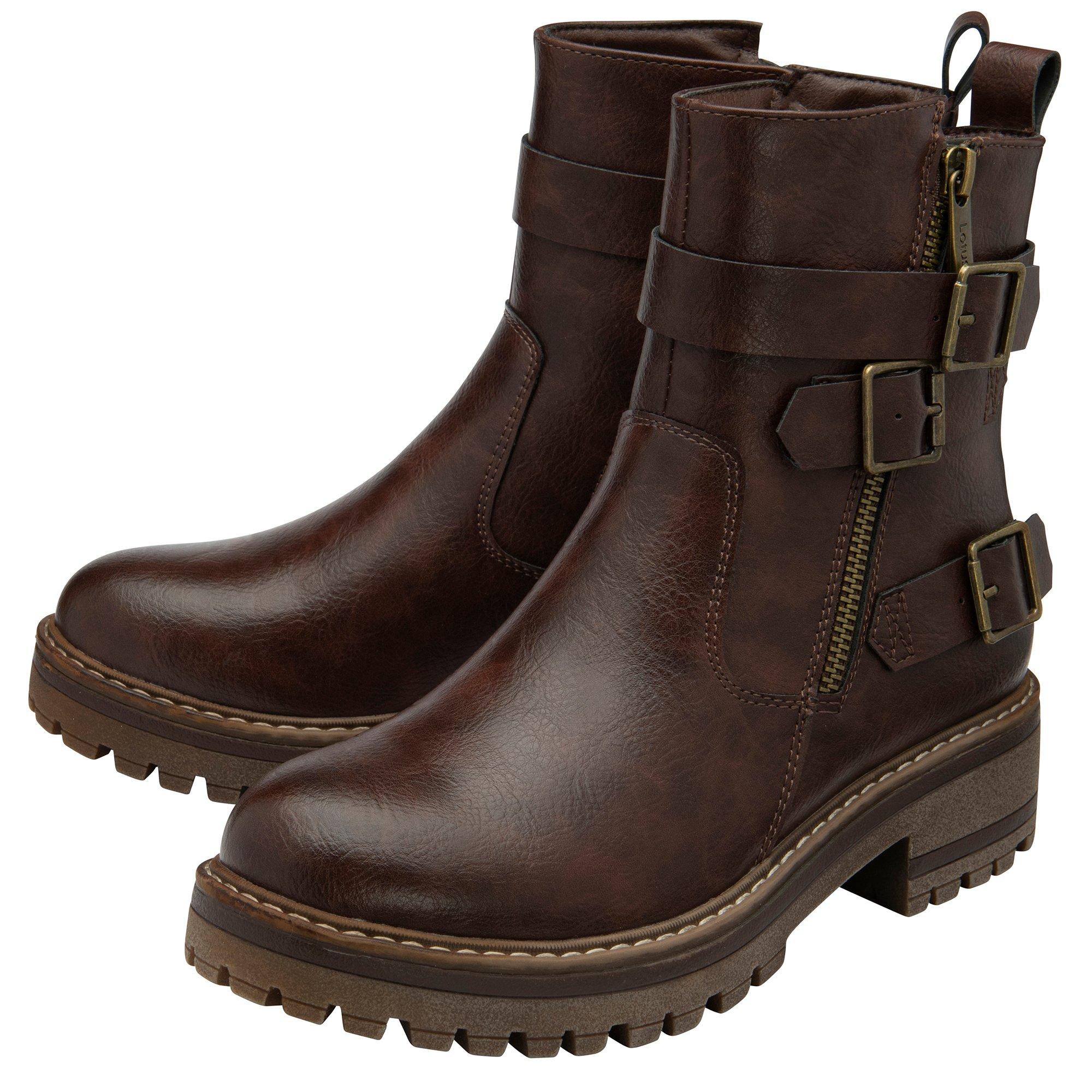 Brown - Lotus Shoes - Lotus Harrie Brown Ankle Boots - 2