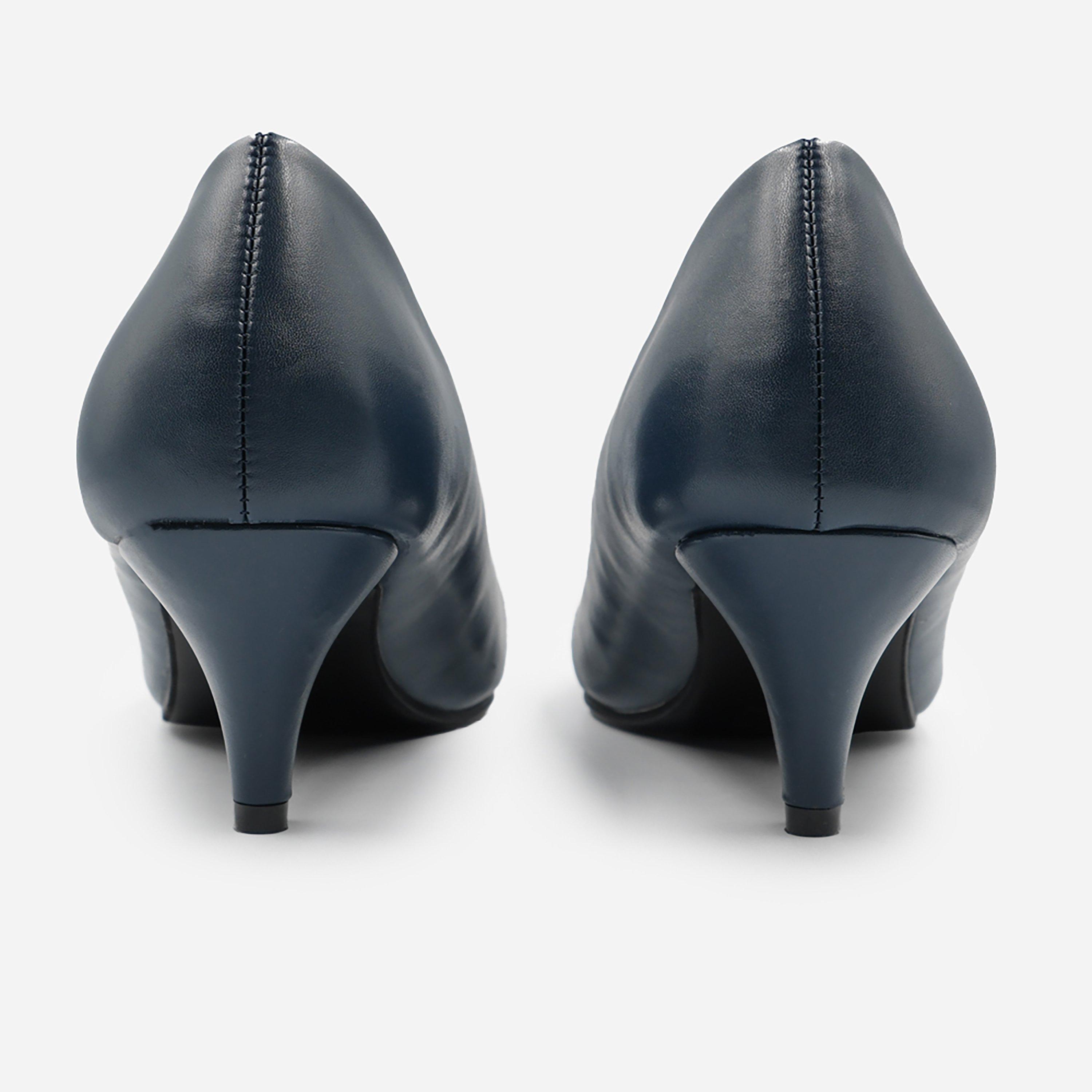 Blue - Wheres That From - Block Heel Court Shoes - 3