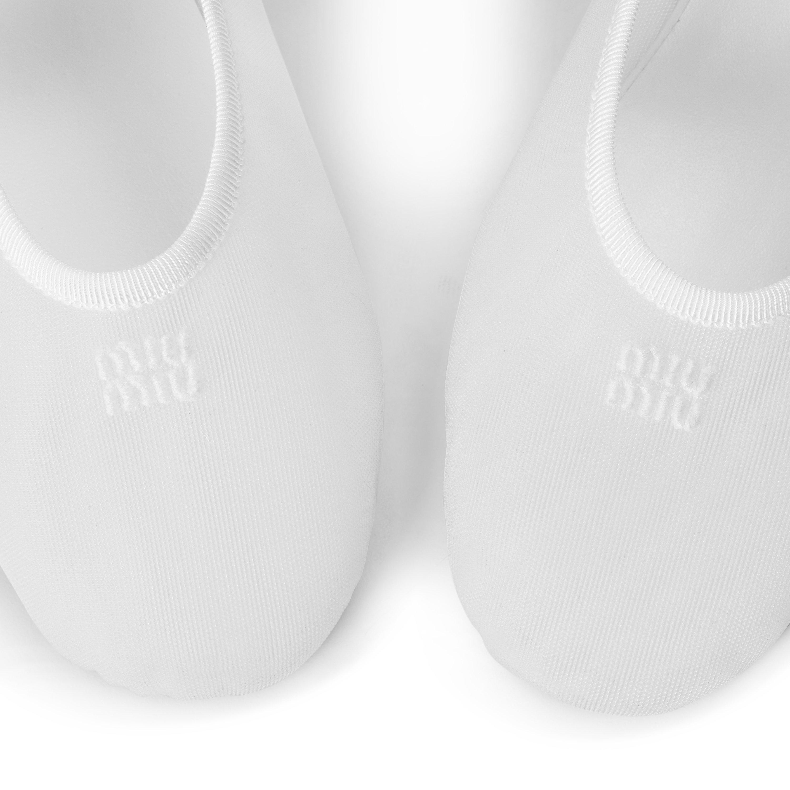 Bianco - Miu Miu - Mesh fabric ballerinas - 3