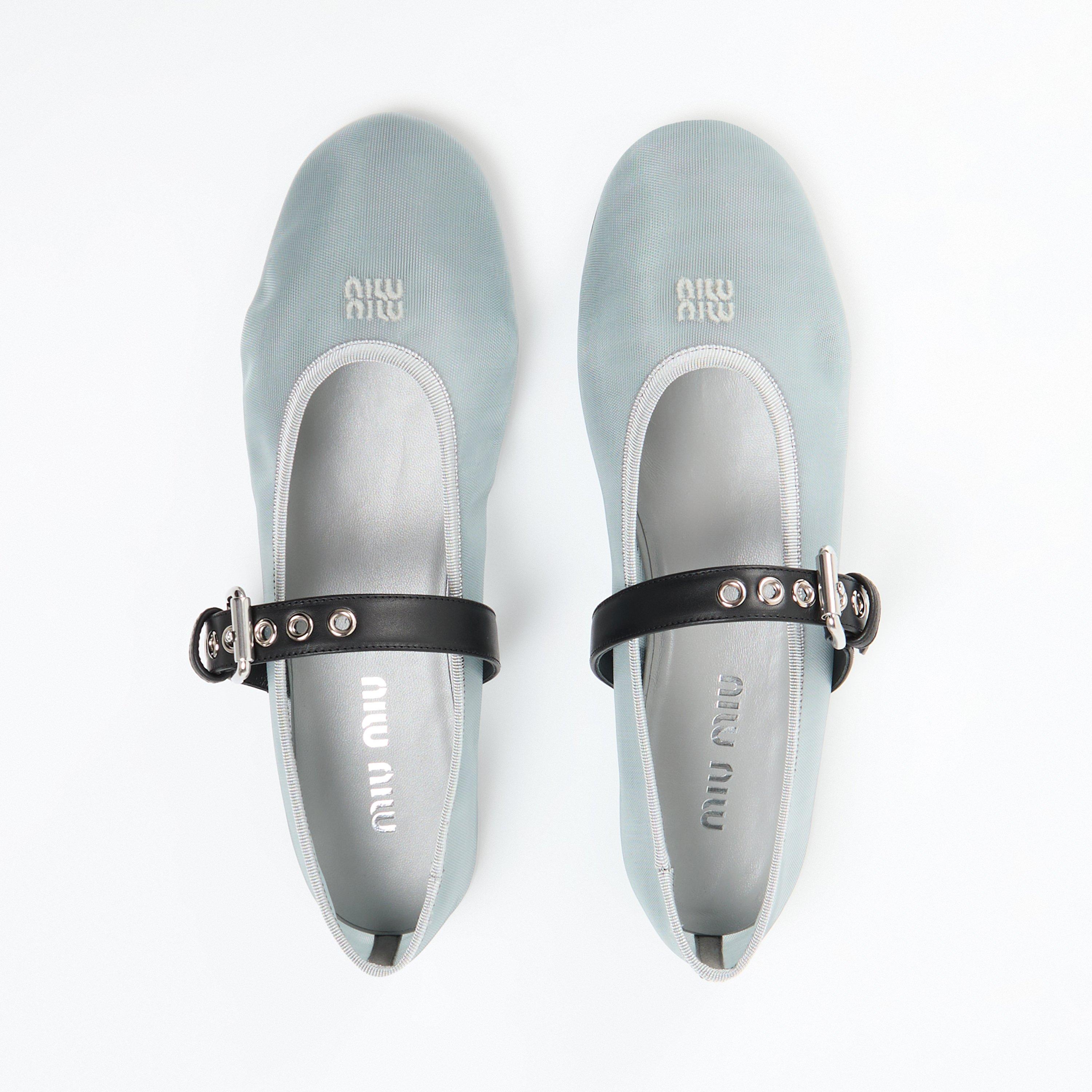 Alluminio - Miu Miu - Women's Transparent Ballet Pumps - 5