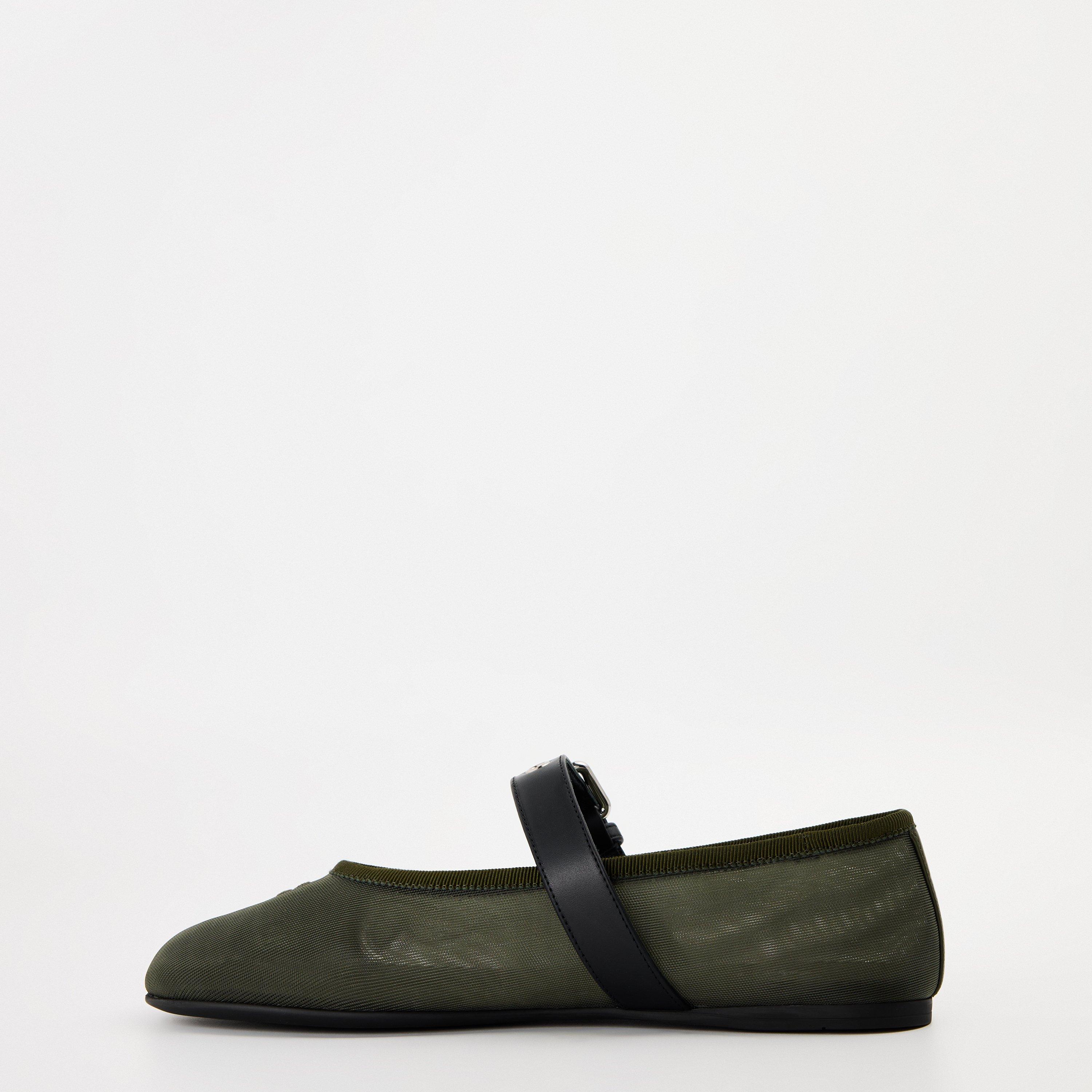 Olive - Miu Miu - Mesh fabric ballerinas - 2