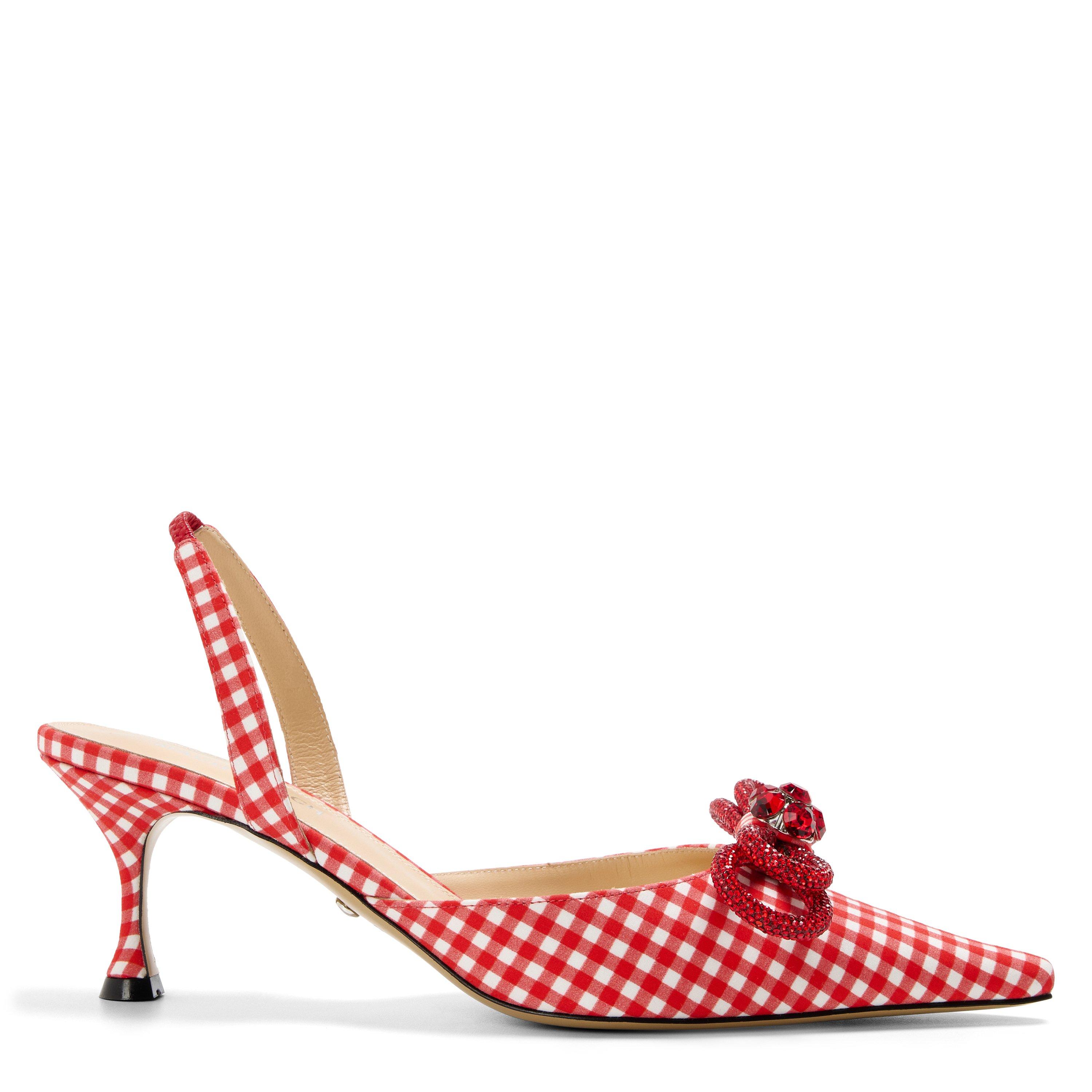 Mach and Mach Women's Slingbacks - Red Gingham - Size 5 (38)