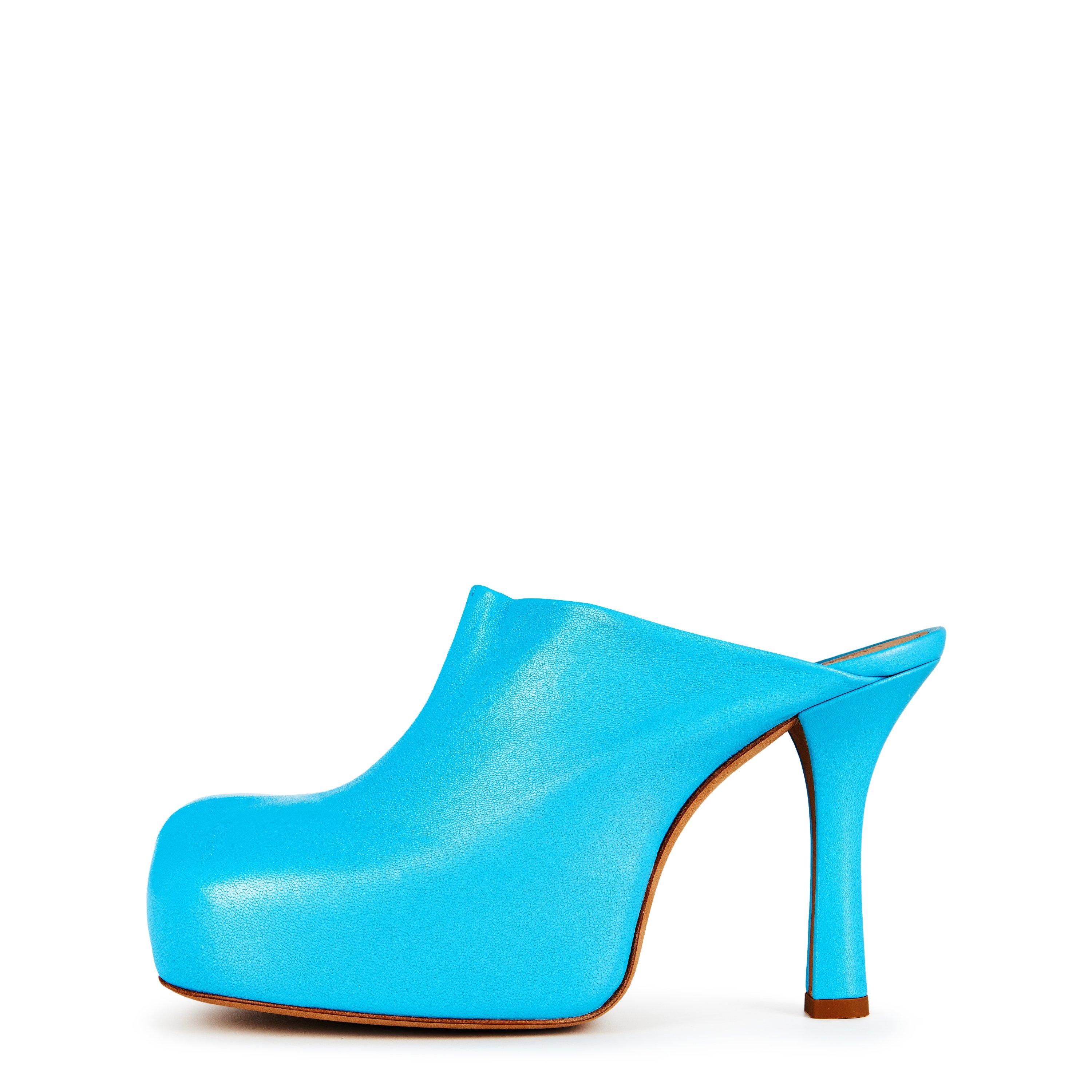 Sky Blue - Bottega Veneta - Bold Leather Mule - 2