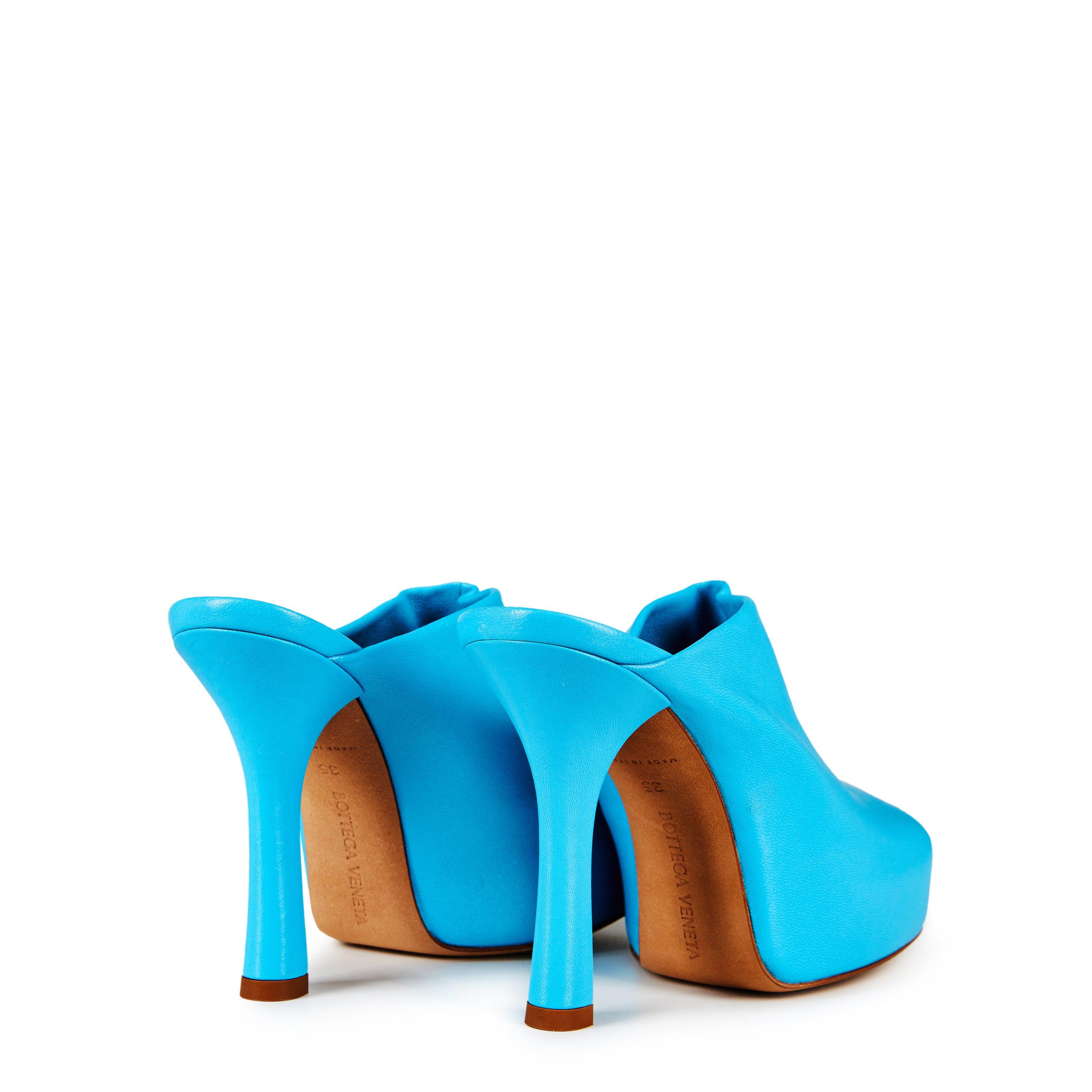 Sky Blue - Bottega Veneta - Bold Leather Mule - 4