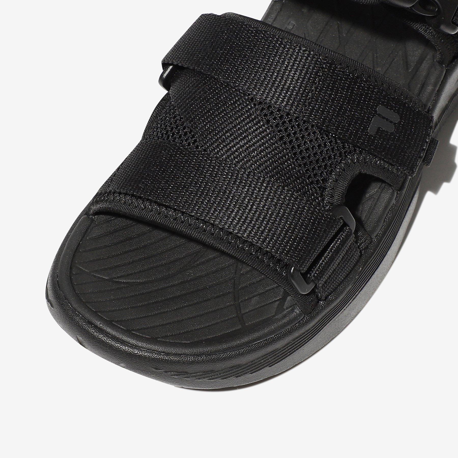 BLK/BLK/BLK - Fila - Float SD Flat Sandals - 6