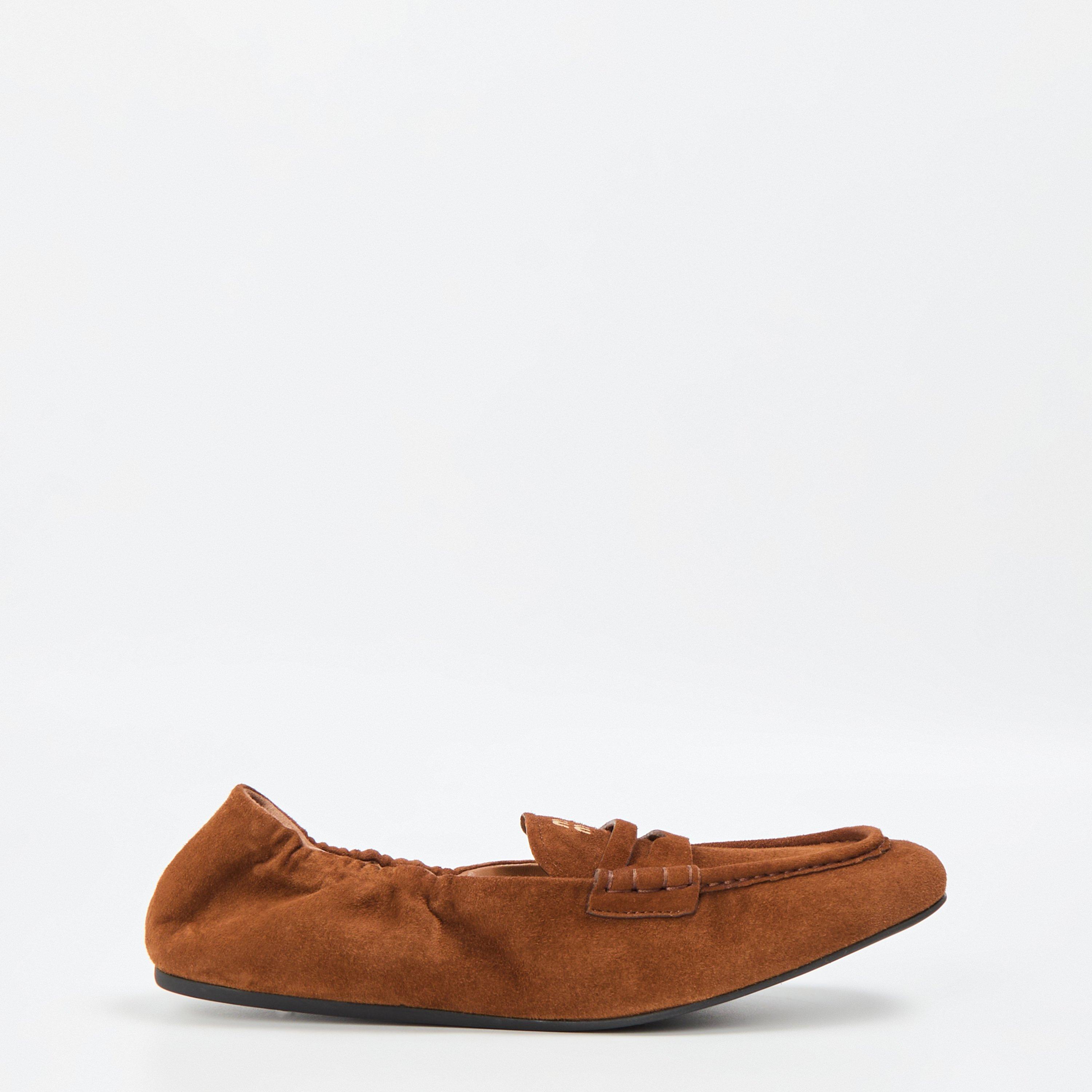 Rovere Suede - Miu Miu - Women's Aviator Aviation-Inspired Loafers - 1
