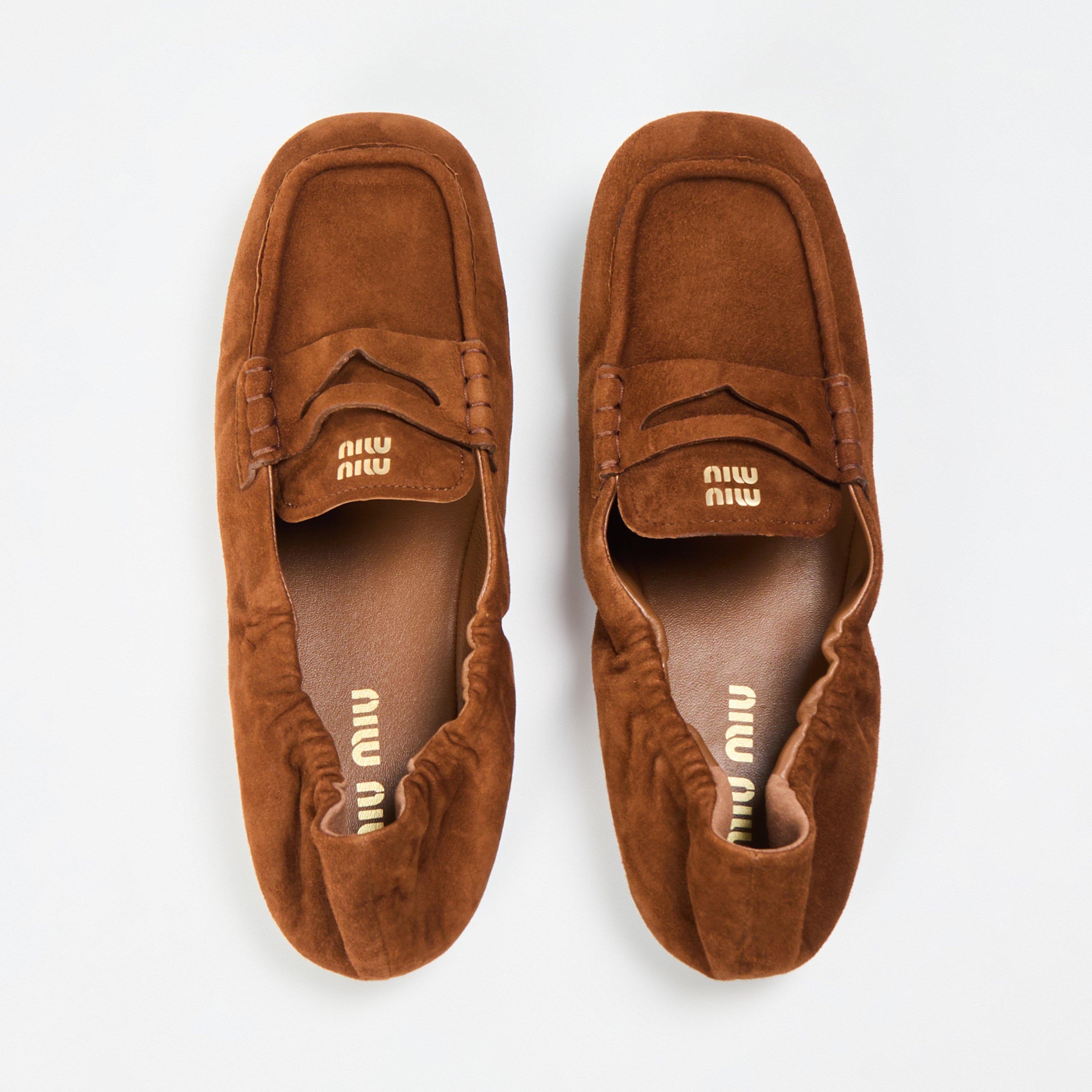 Rovere Suede - Miu Miu - Women's Aviator Aviation-Inspired Loafers - 5