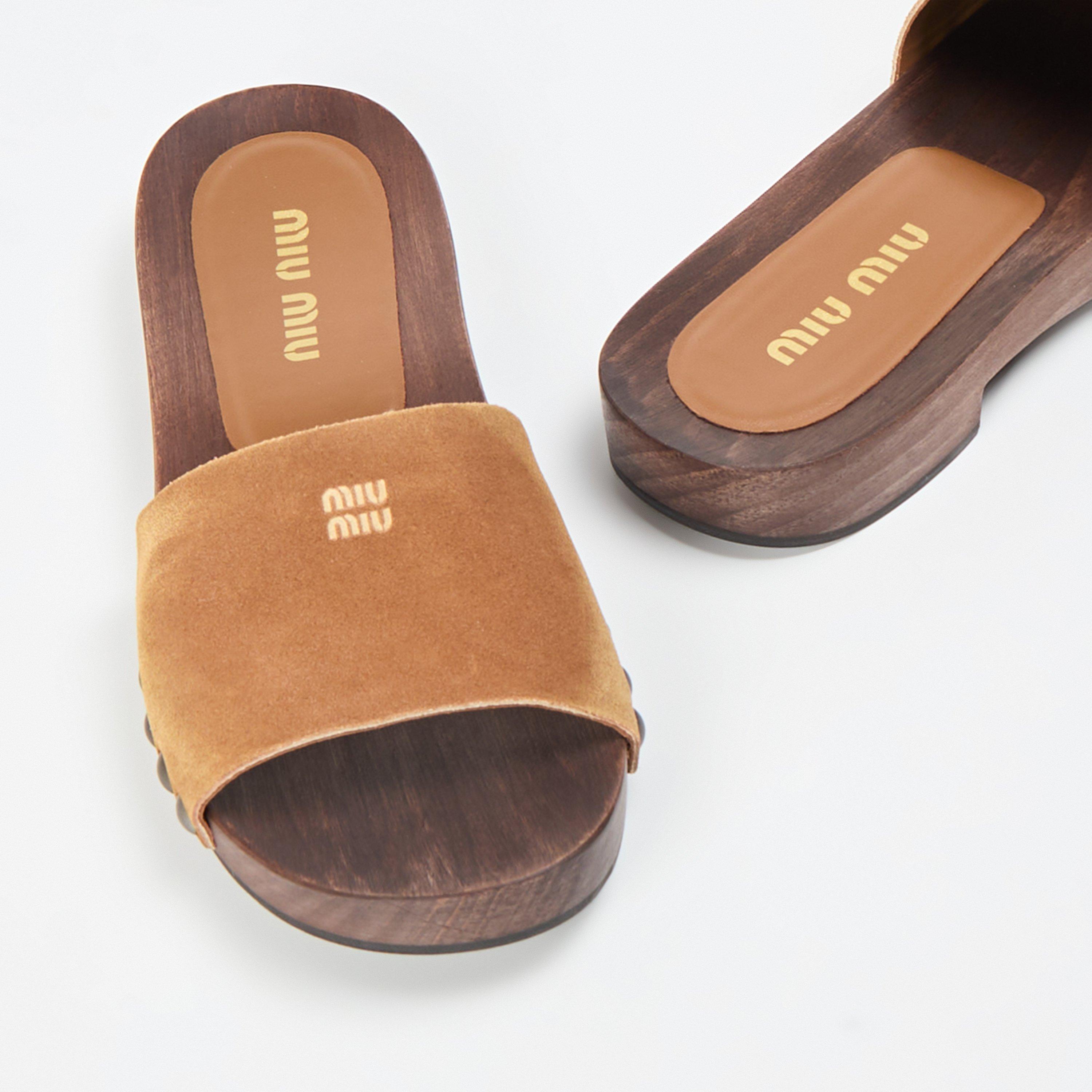 Cannella - Miu Miu - Women's High Platform Slip-On Clogs - 4