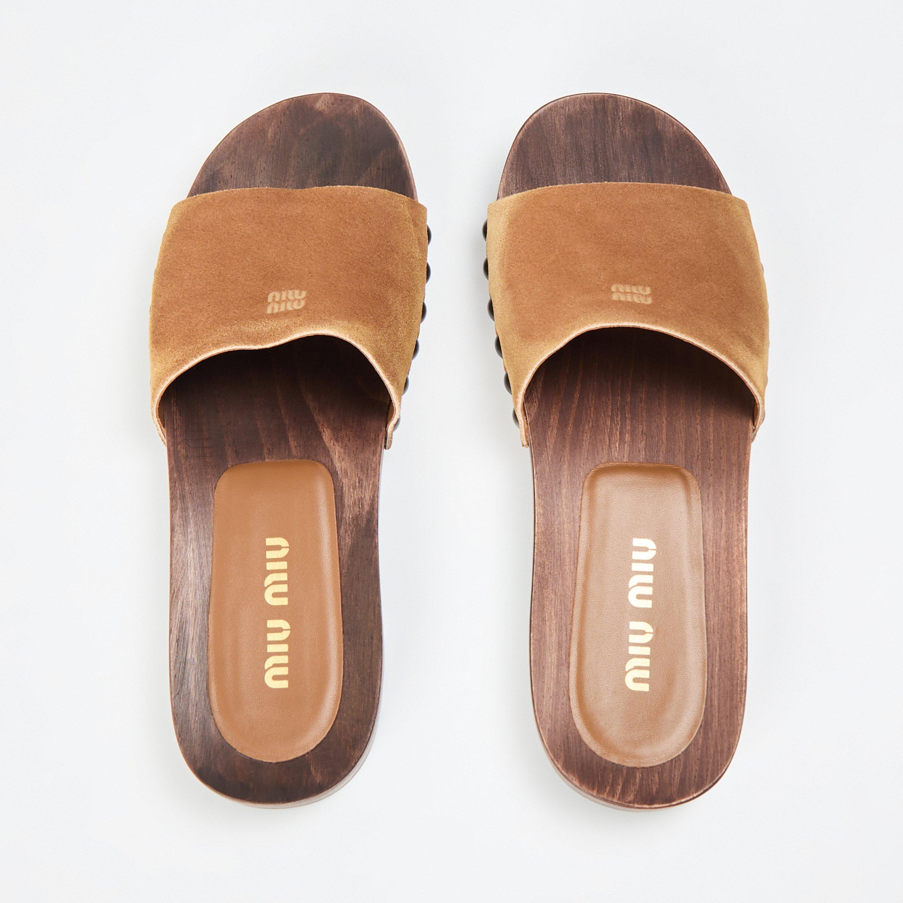 Cannella - Miu Miu - Women's High Platform Slip-On Clogs - 5