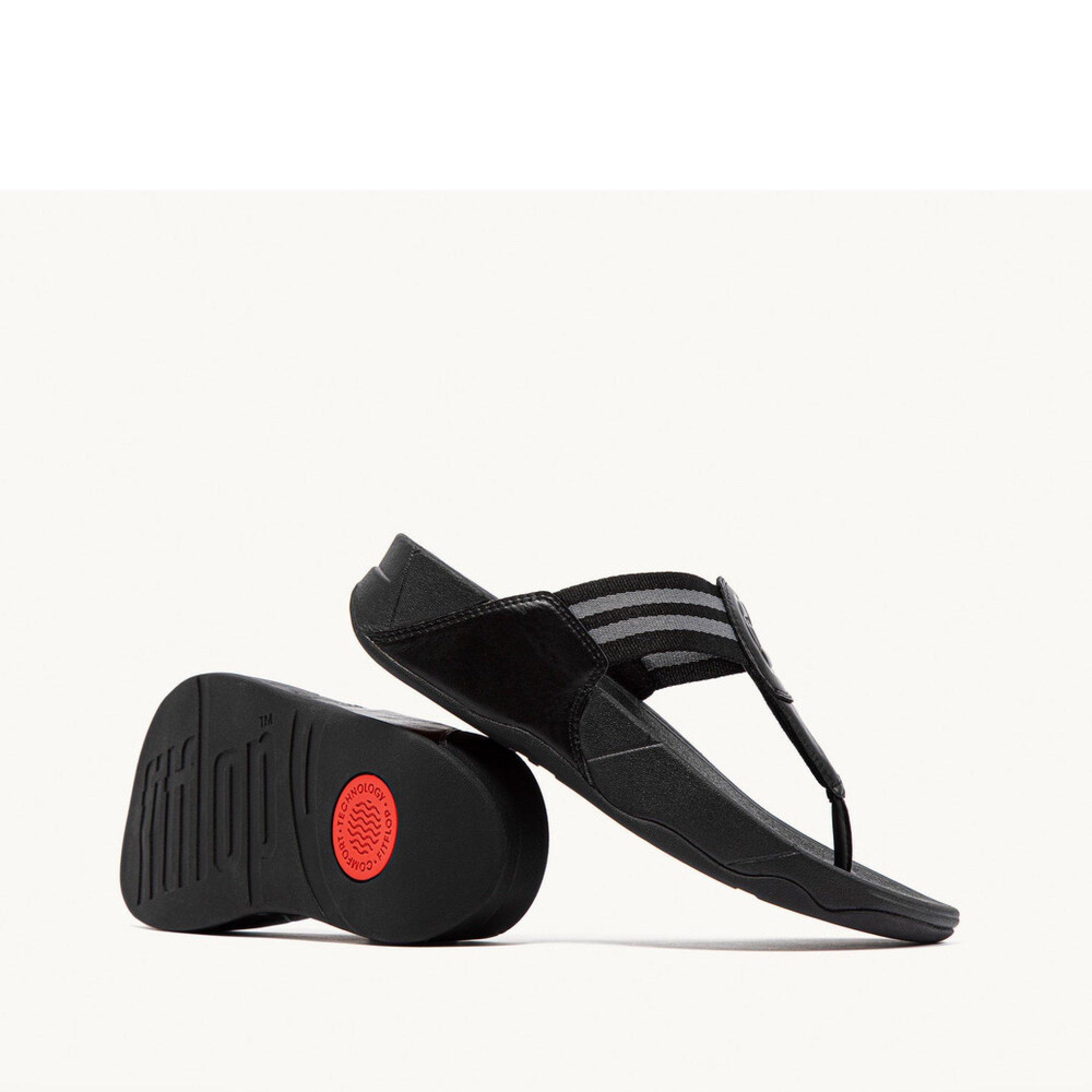 ALLEMAAL ZWART - FitFlop - Women's Walkstar Webbing Wide Fit Flatform Sandal - 2
