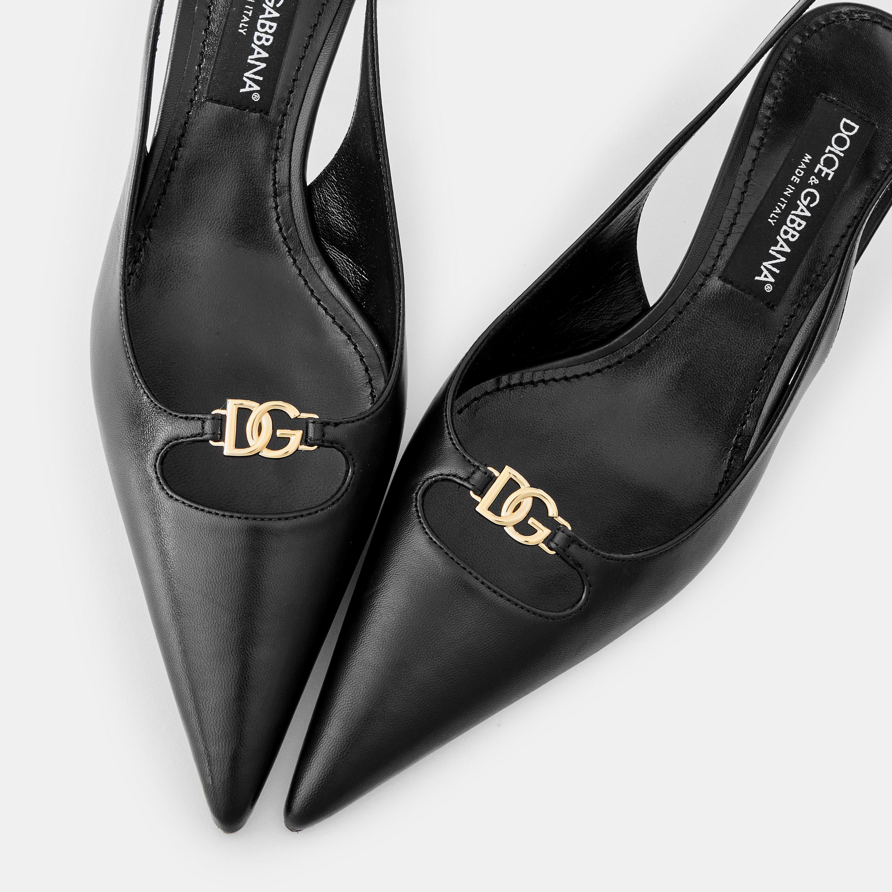 Black - Dolce and Gabbana - Women's Slingbacks Shoe - 4