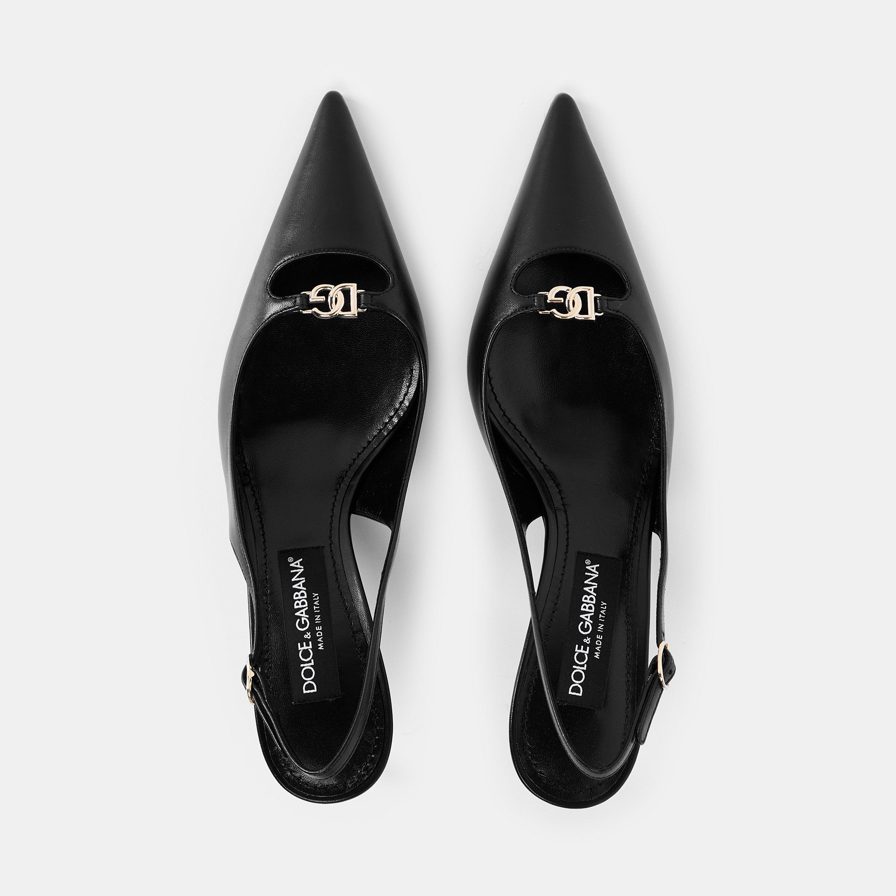 Black - Dolce and Gabbana - Women's Slingbacks Shoe - 5