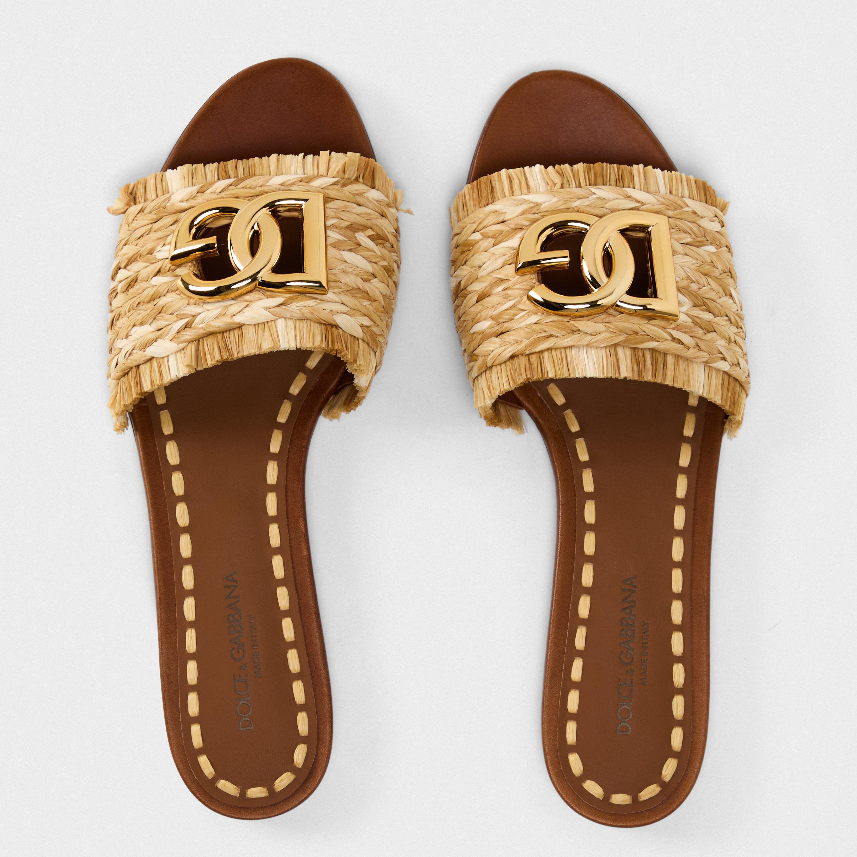 Rafia - Dolce and Gabbana - Women's Rafia Flat Sandals - 5