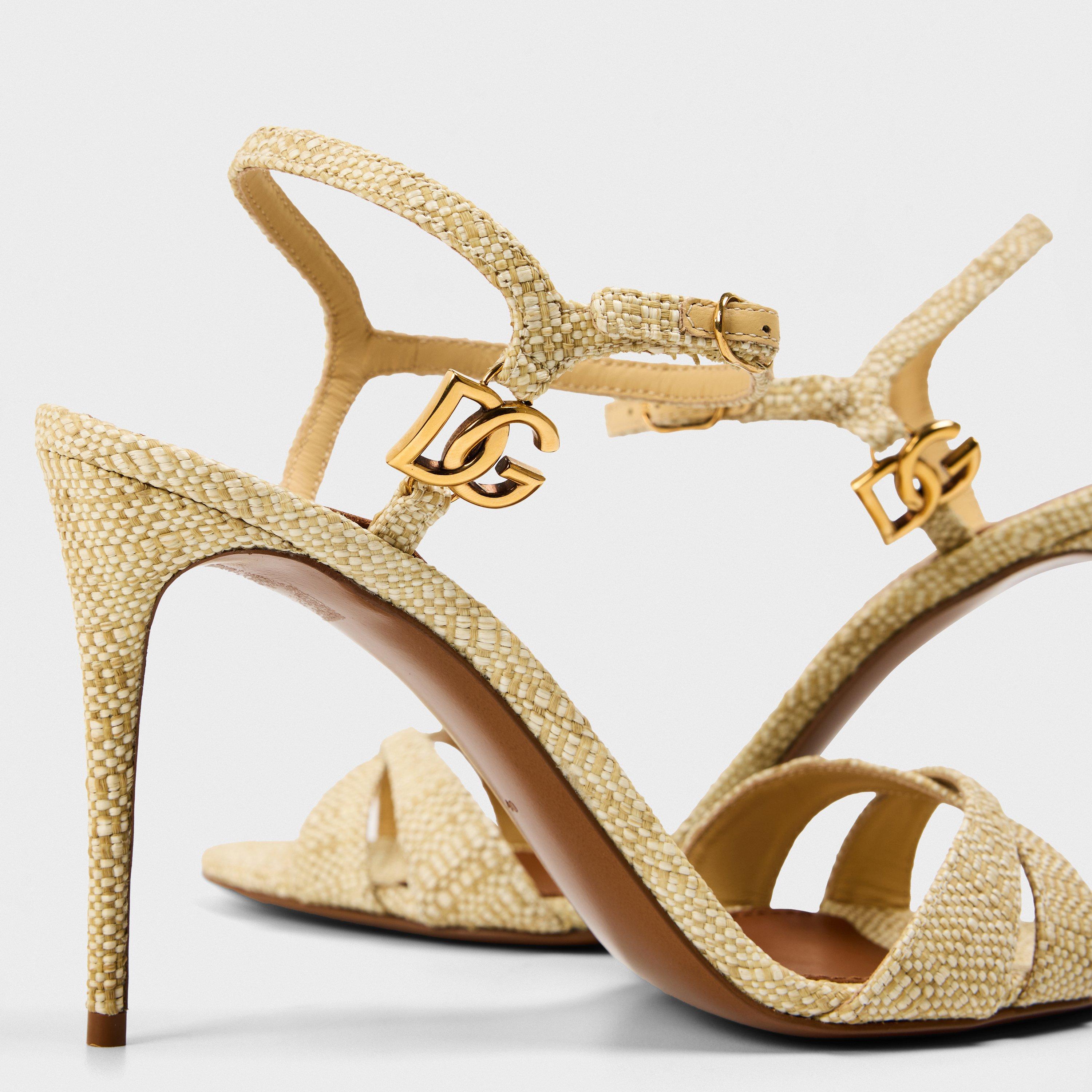 Rafia - Dolce and Gabbana - Women's Designer Italian Heeled Sandals - 4