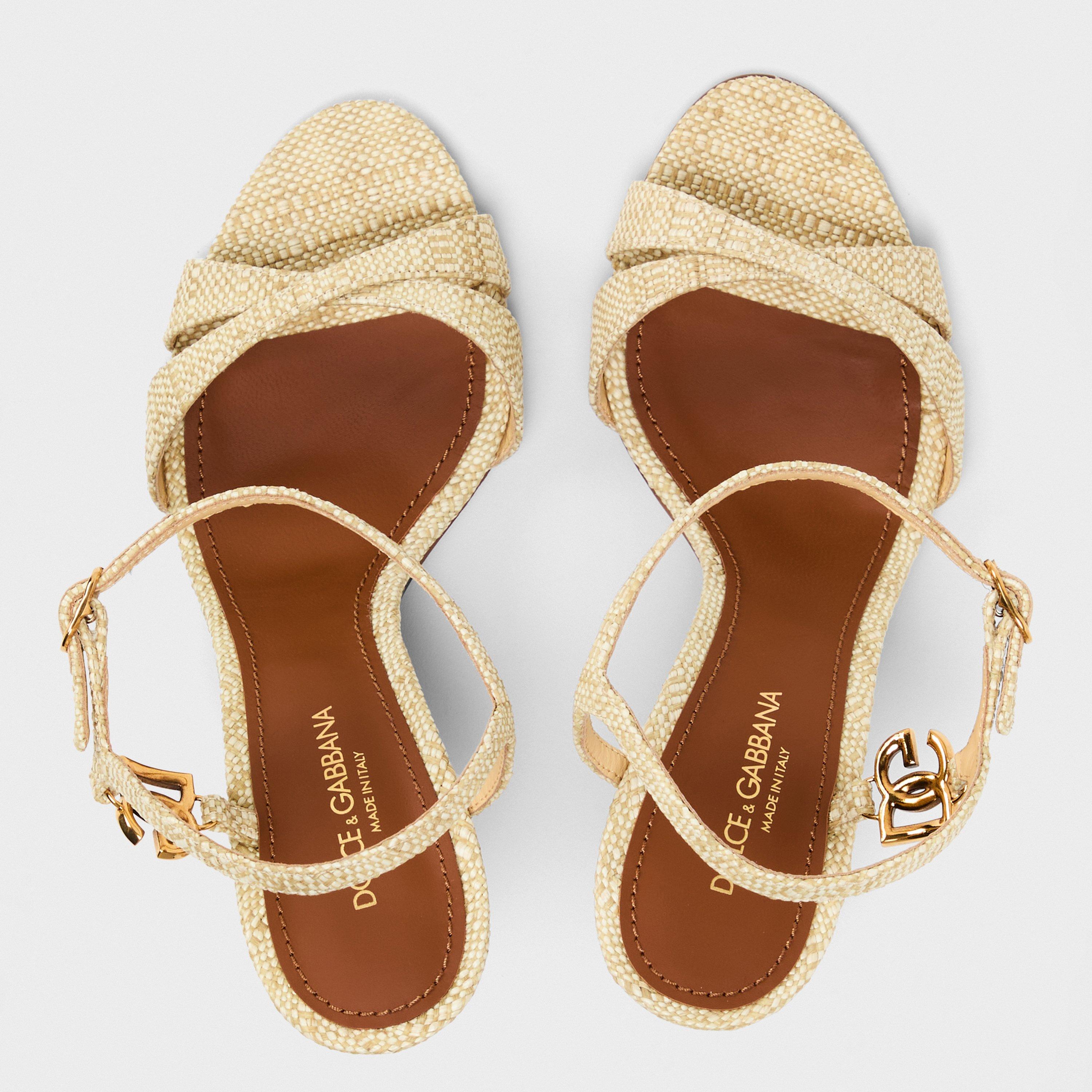 Rafia - Dolce and Gabbana - Women's Designer Italian Heeled Sandals - 5