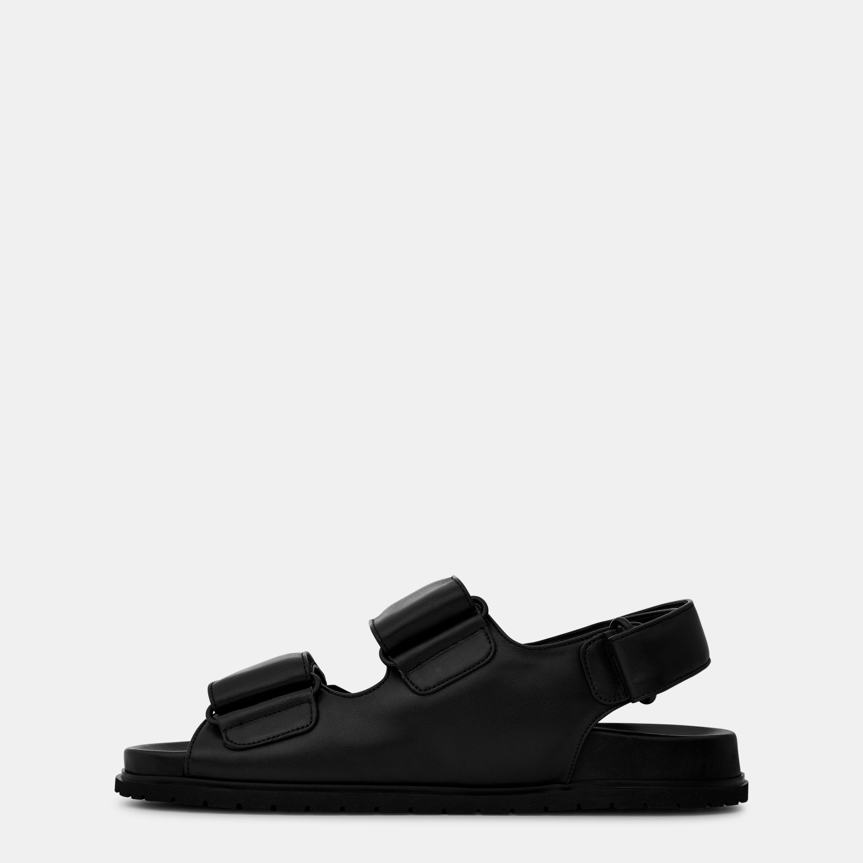 Nero - Prada - Logo Plaque Sandals - 2