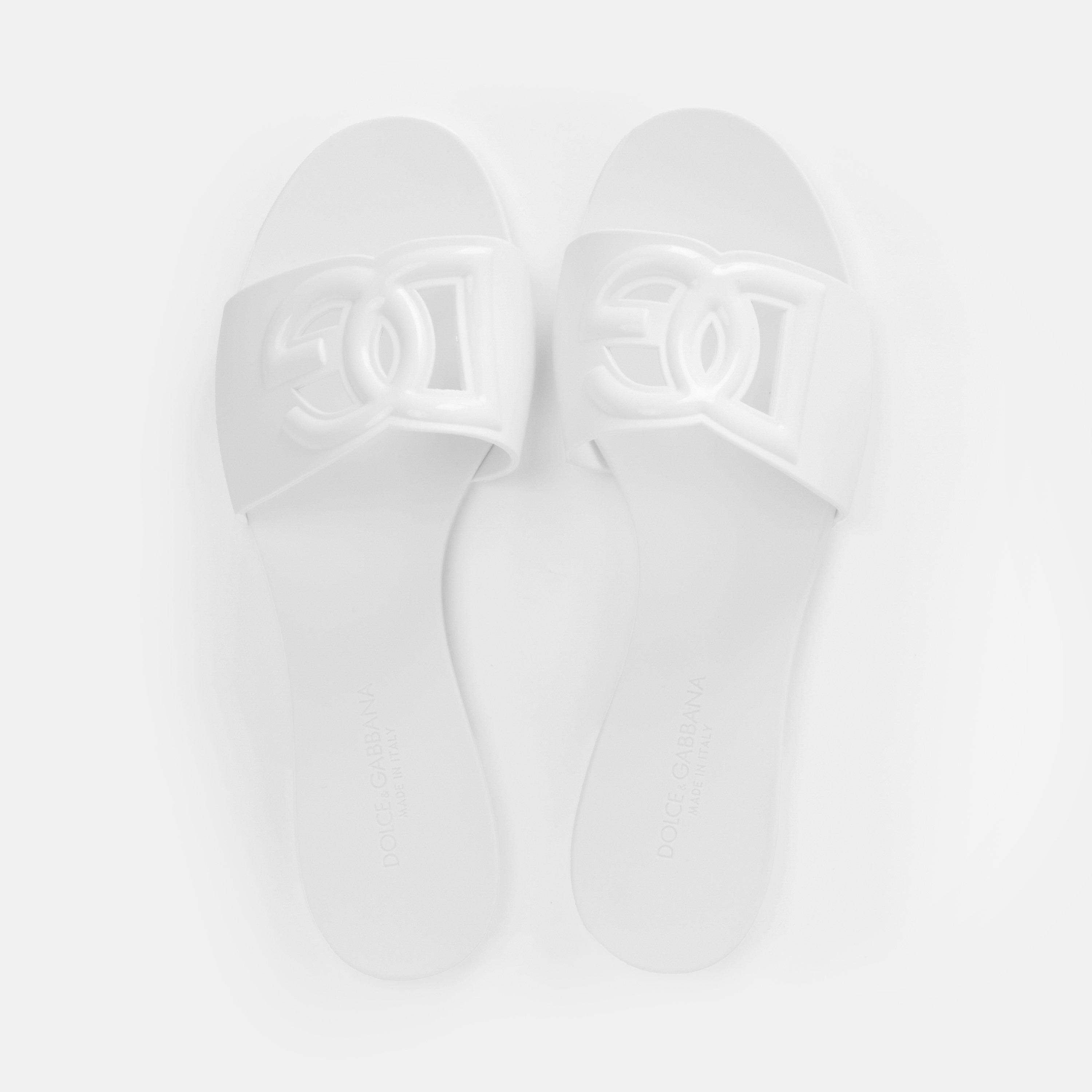 White - Dolce and Gabbana - Slide Sandals - 5