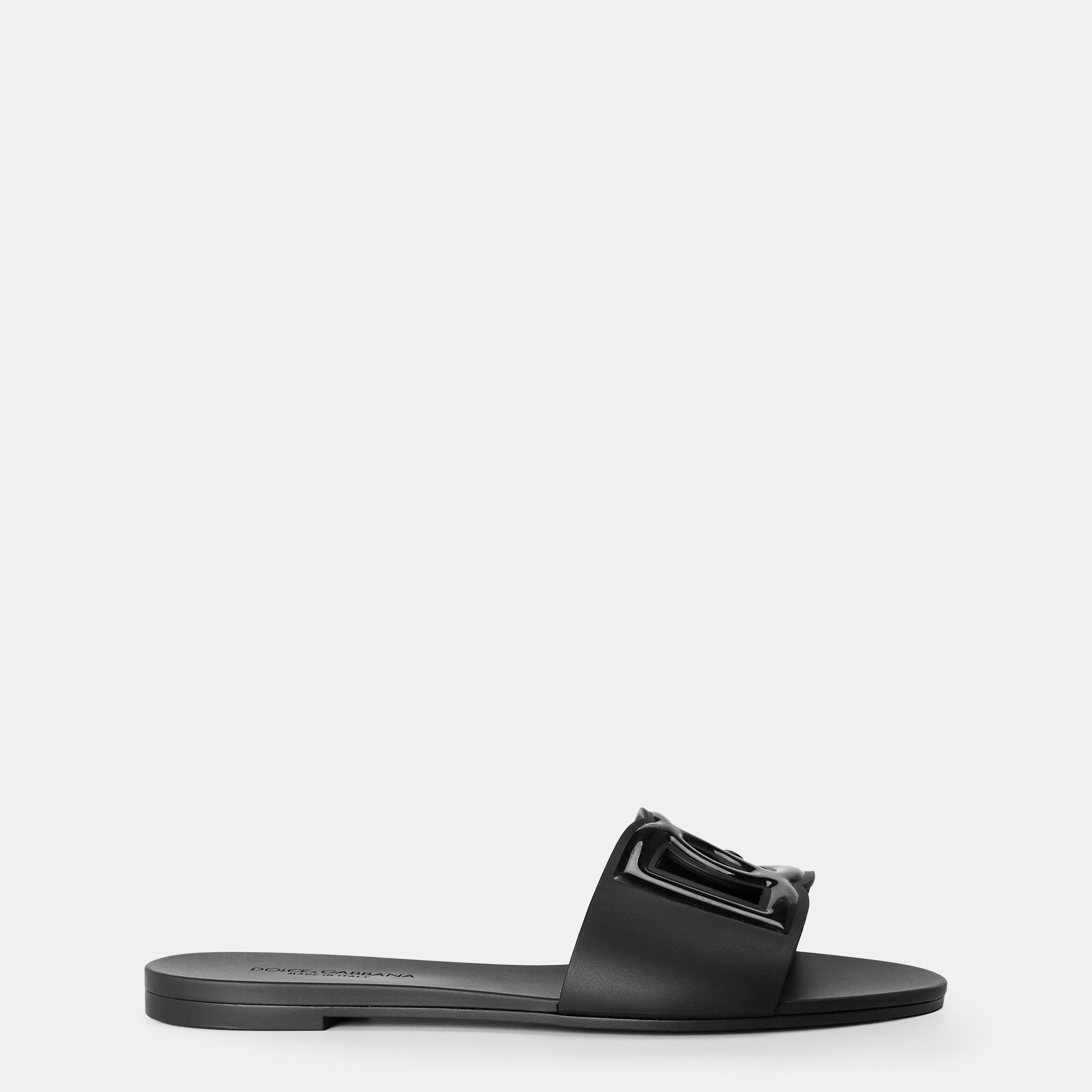 Dolce and Gabbana Slide Sandals - Black - Size 3 (36)