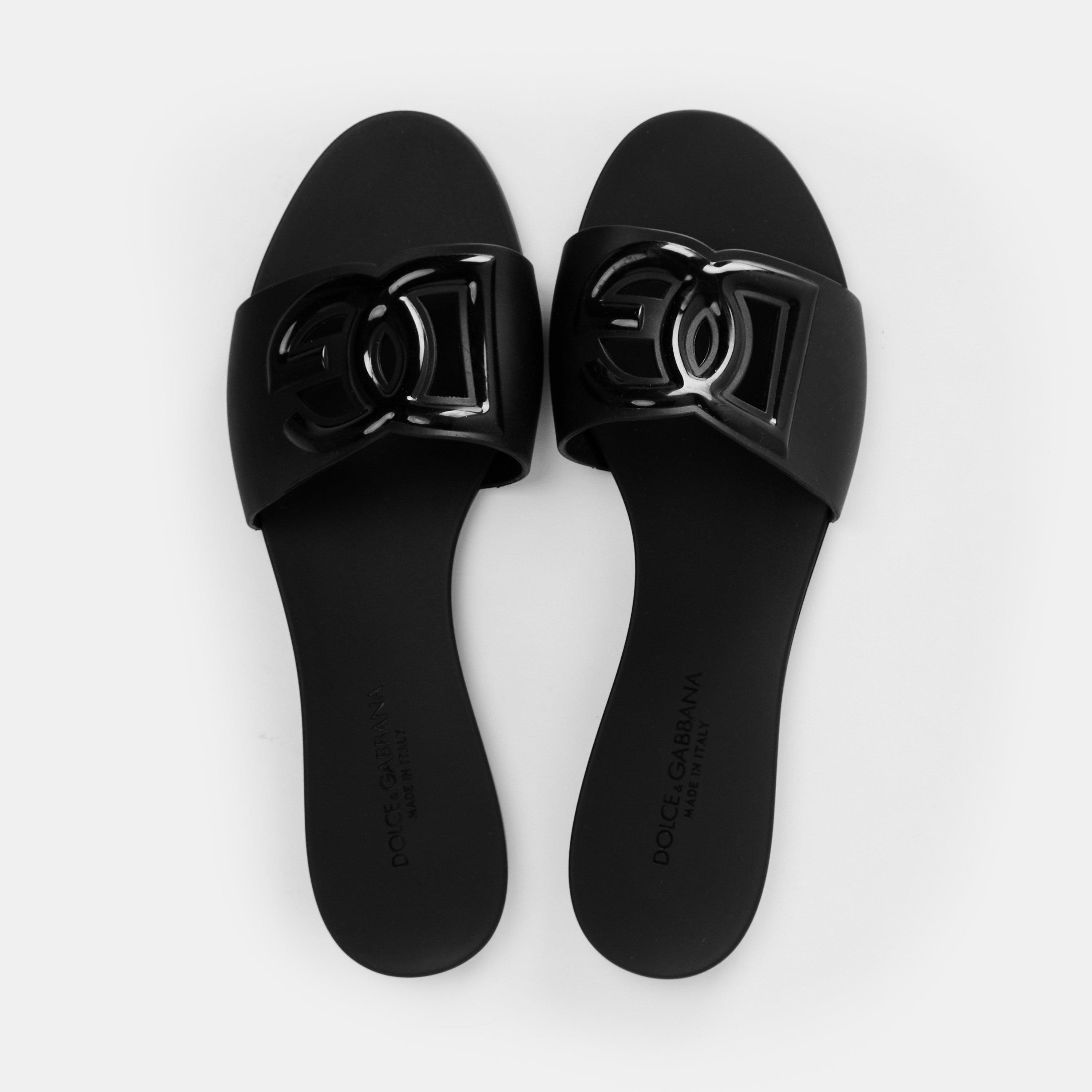 Black - Dolce and Gabbana - Slide Sandals - 4