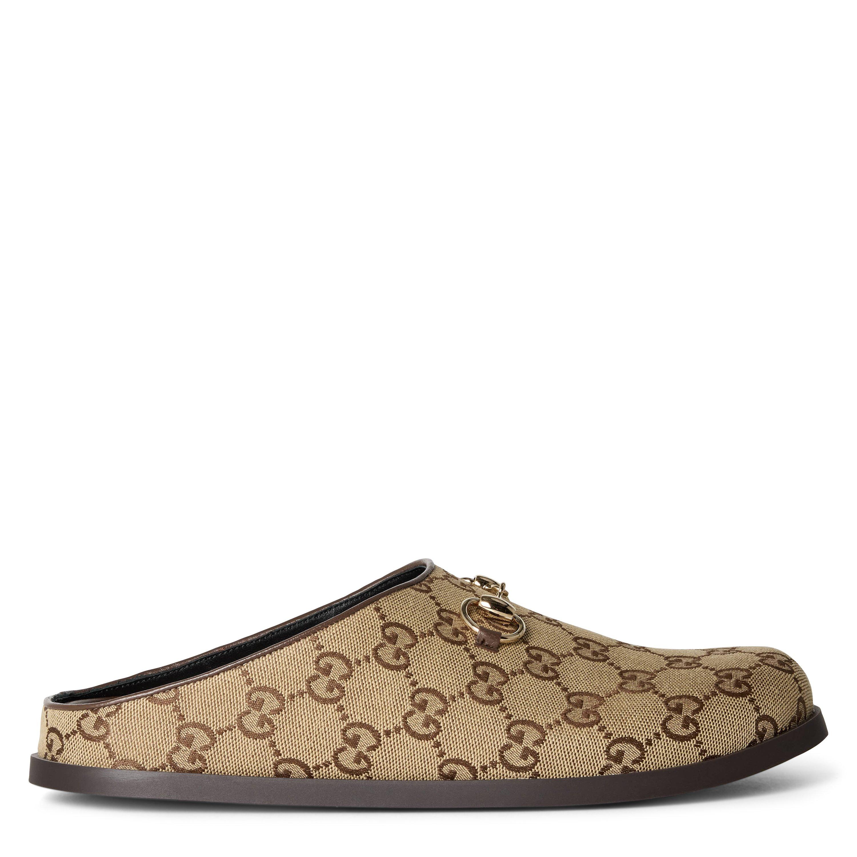 Camel Eboly - Gucci - Women's Horsebit Padded Flat Mules - 1
