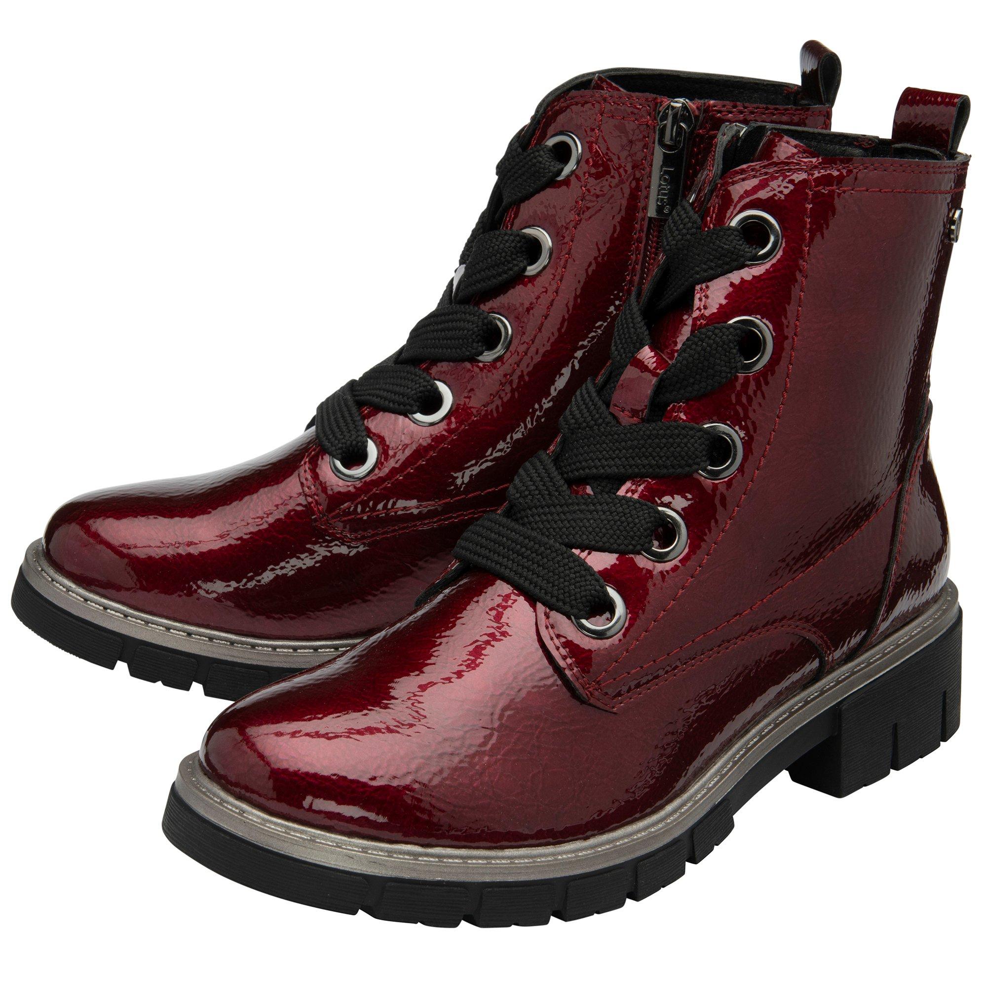 Bordo Patent - Lotus Shoes - Jojo Patent Ankle Boots - 2