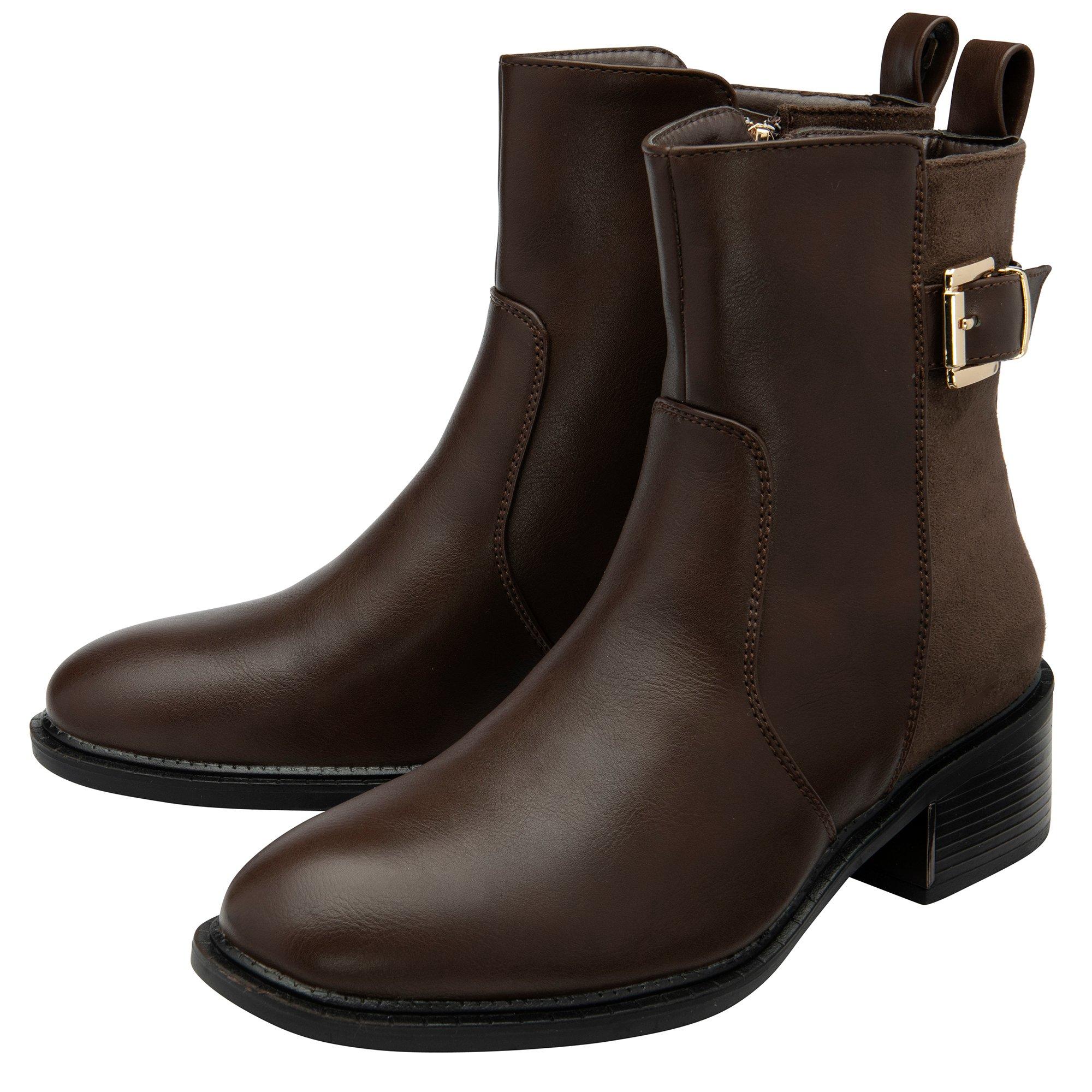 Brown - Lotus Shoes - Lotus Alannah Brown Ankle Boots - 2