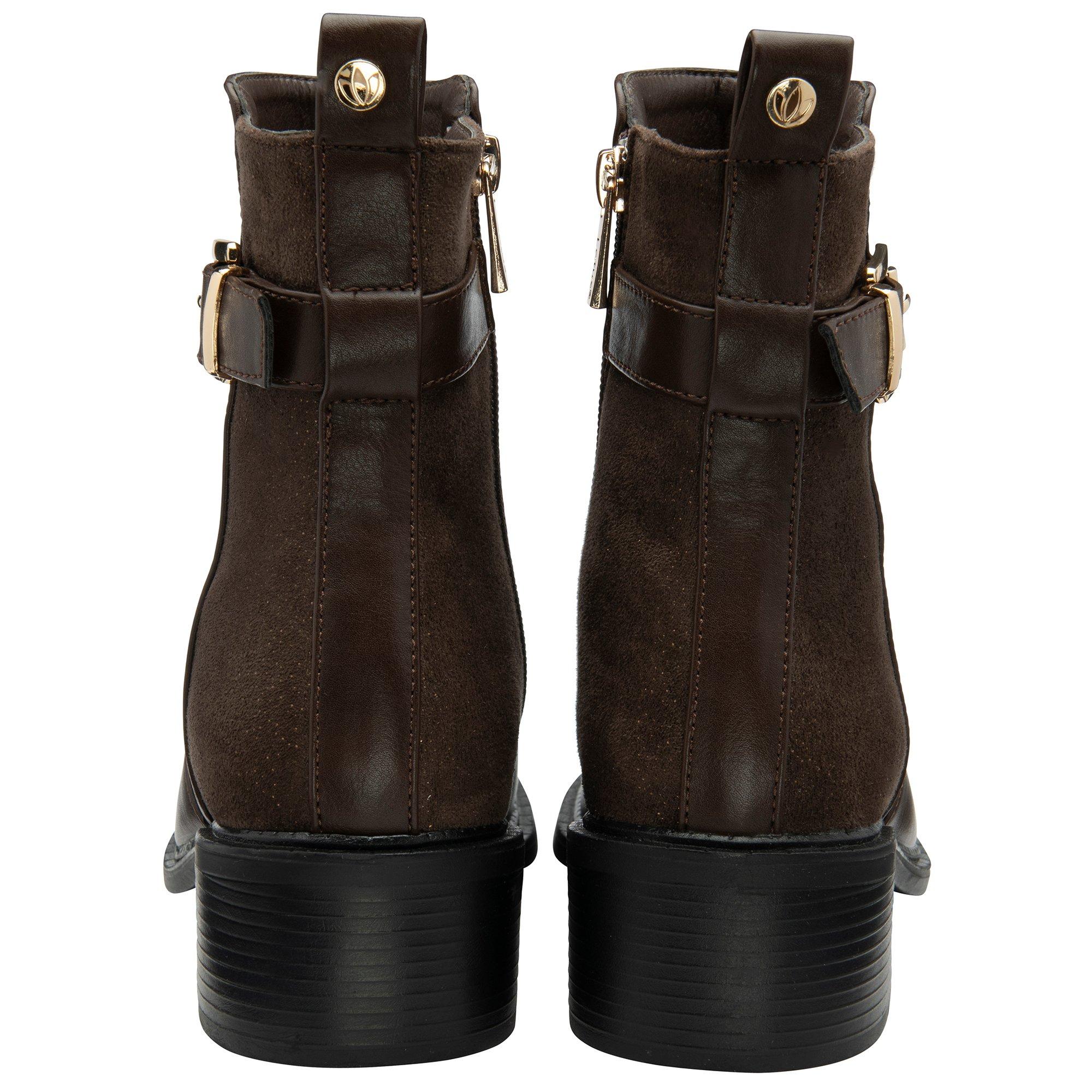 Brown - Lotus Shoes - Lotus Alannah Brown Ankle Boots - 3