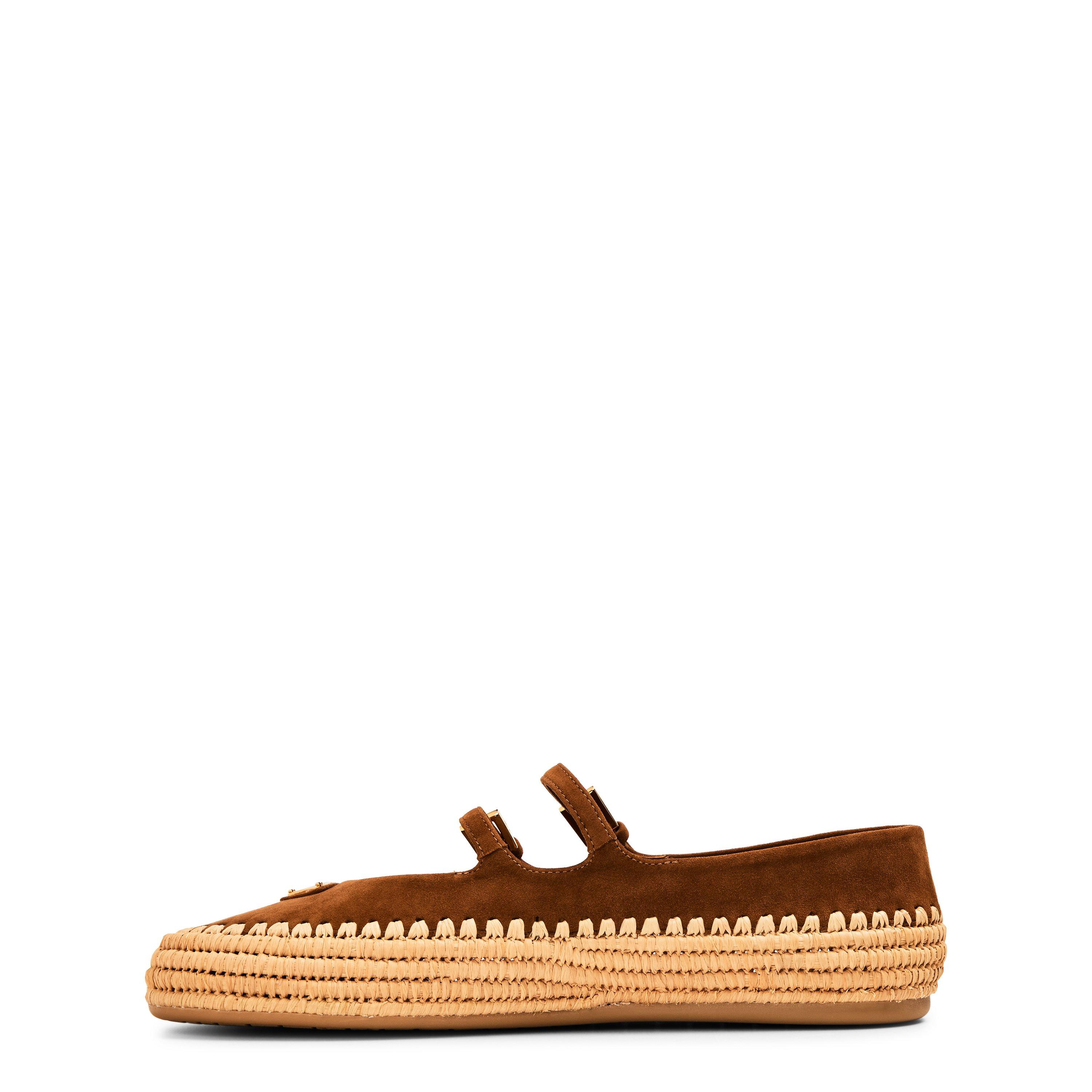 Cannella - Prada - Prada Nappa leather and raffia ballerinas - 2