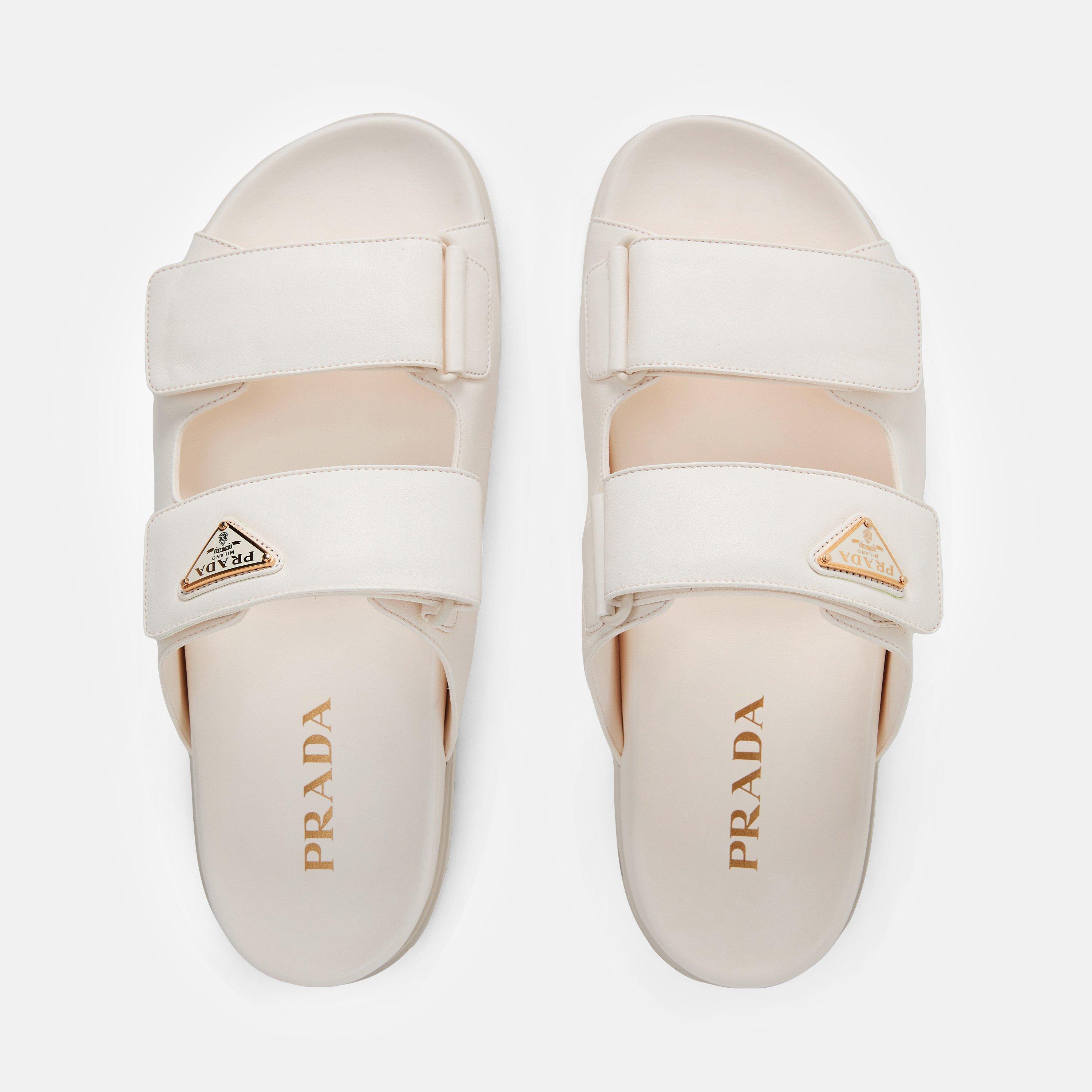 Bianco - Prada - Leather Strap Sandals - 4