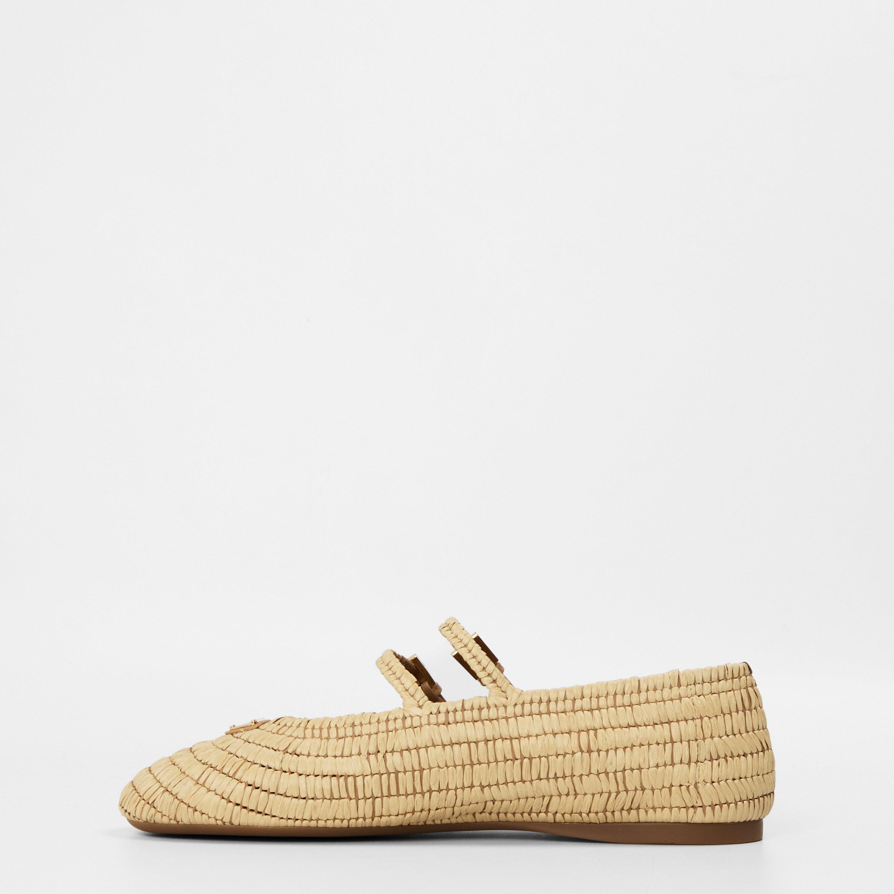 Naturale - Prada - Women's Rafia Ballet Pumps - 2