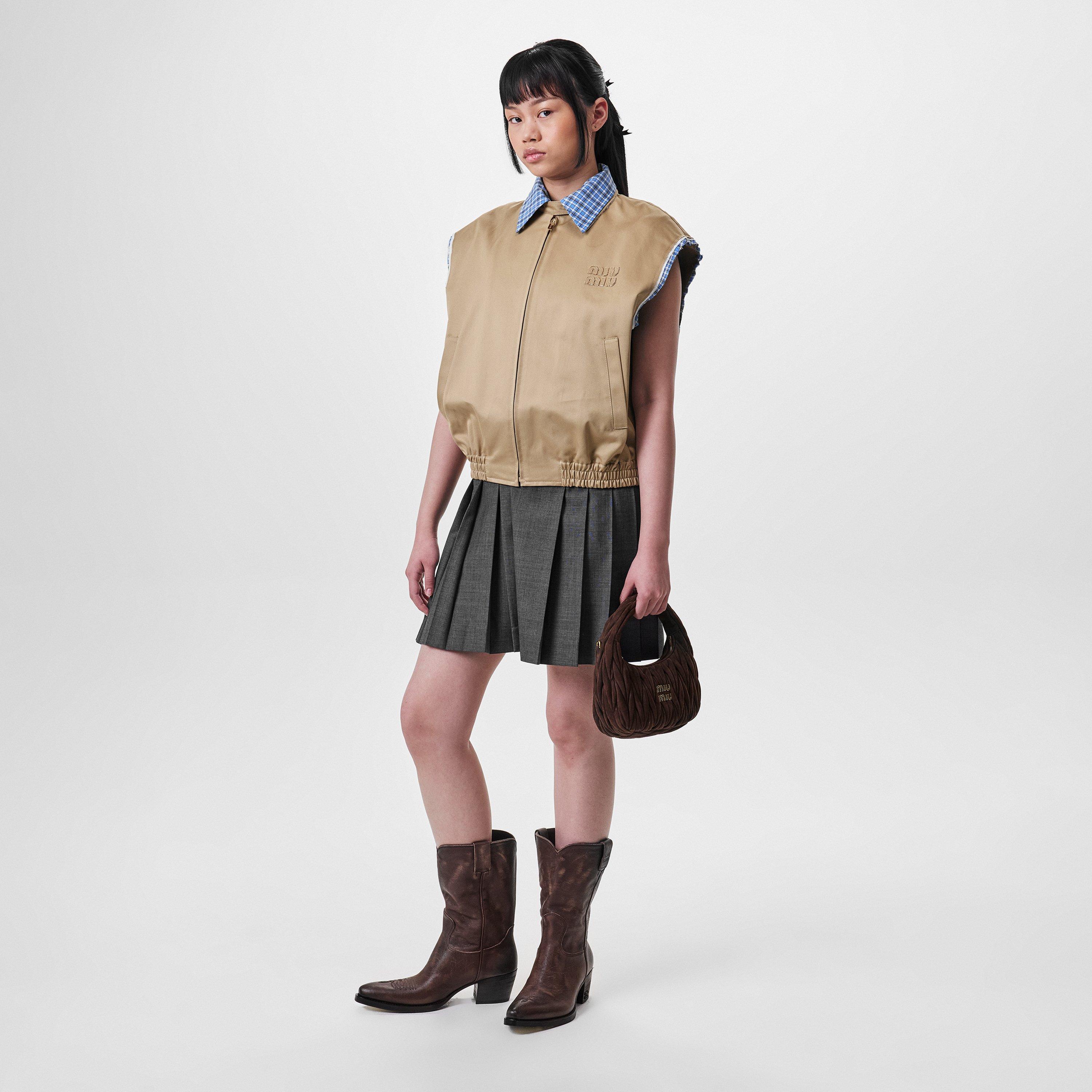 Brown - Miu Miu - Heat Stamped Leather Cowboy Boots - 6