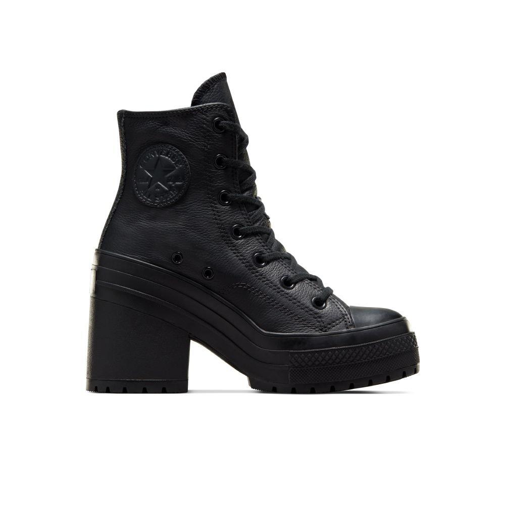 001-Black/Bla - Converse - Unisex Chuck 70 De Luxe Leather Ankle Heeled Boots - 2