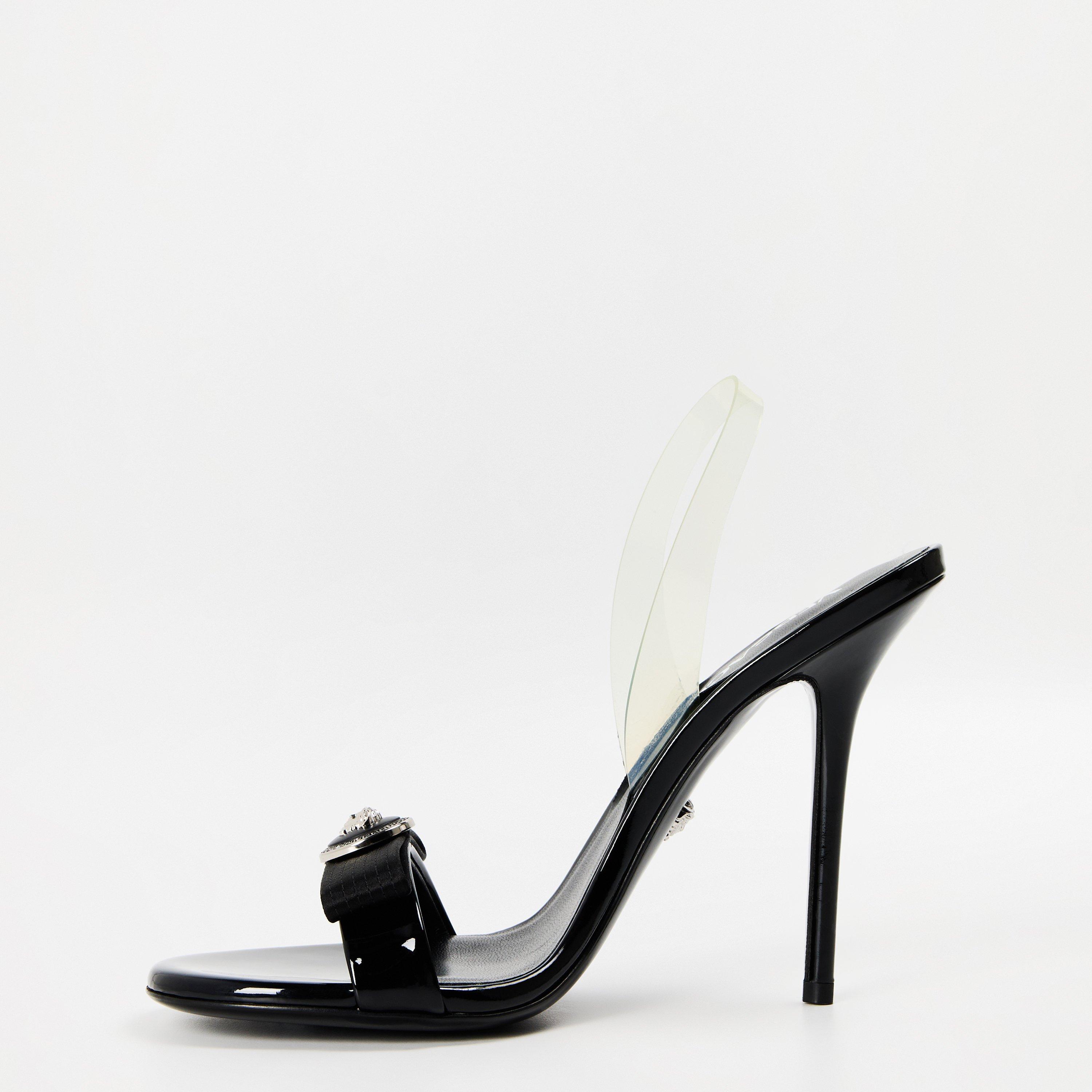 Black Palladium - Versace - Women's Gianni Heeled Sandals - 2