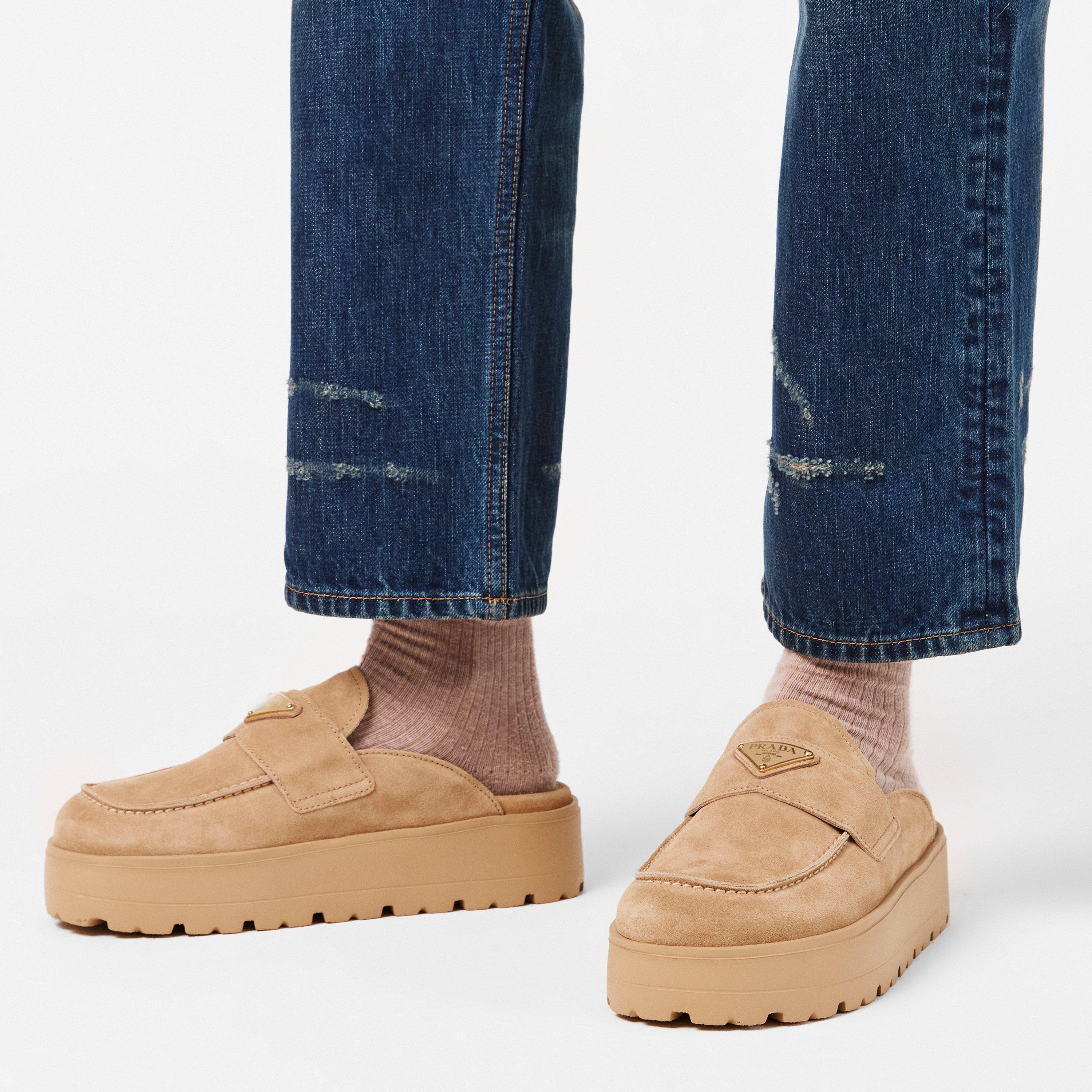 Ecru - Prada - Prada Flatform Mule Ld62 - 3