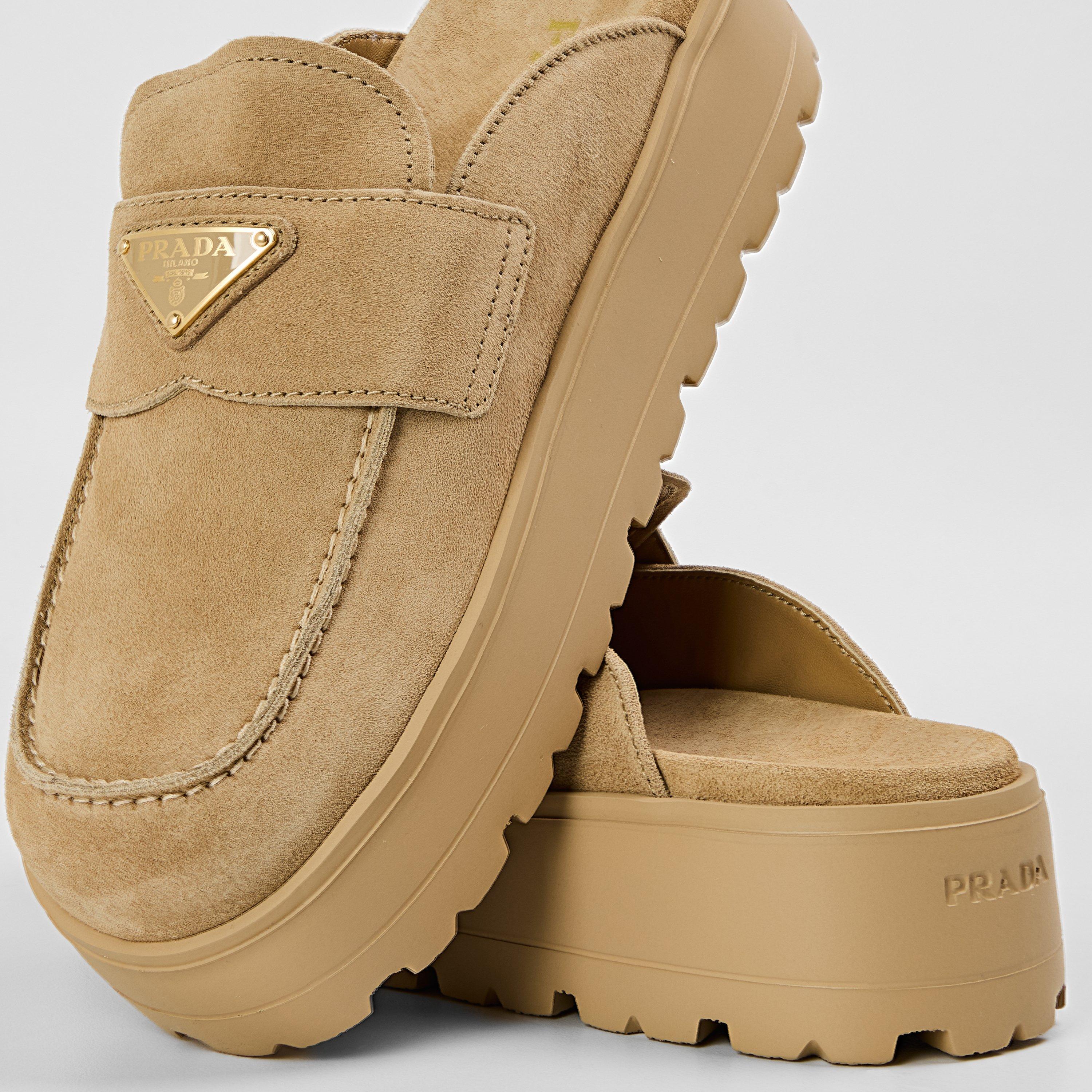 Ecru - Prada - Prada Flatform Mule Ld62 - 4