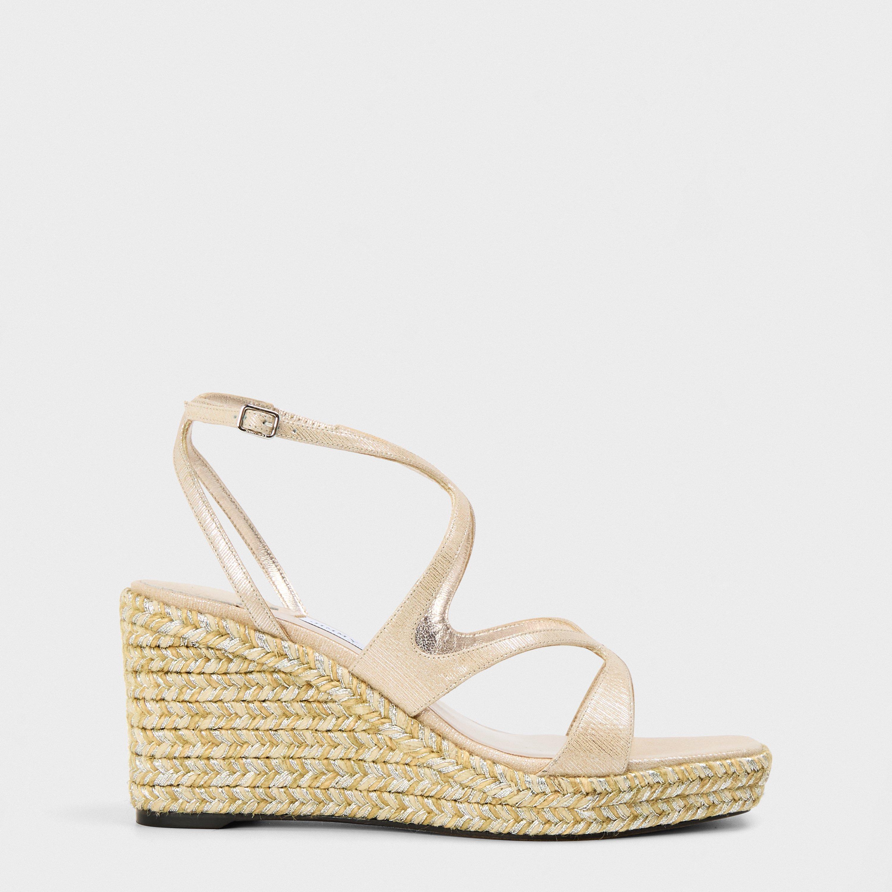 Jimmy Choo Women's Ayla Wedge Heeled Sandals - Soft Gold - Size 5 (38)